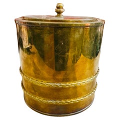 Vintage 1970s Mid-Century Modern Brass Italian Ice Bucket