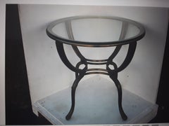 1970's Mid Century Modern Brass Toned Accent/ Side Table