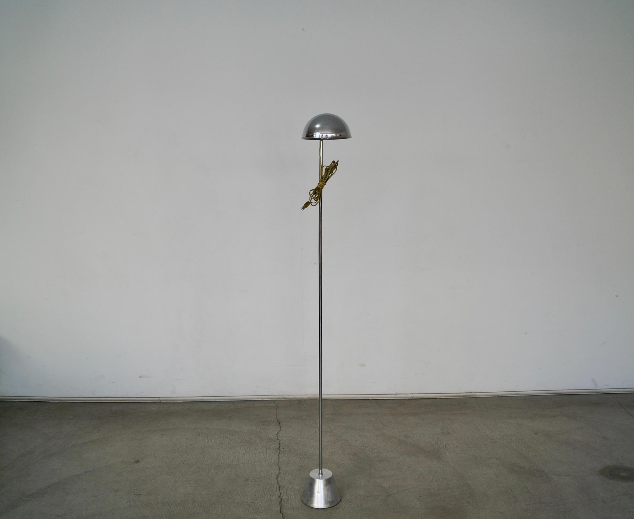 Late 20th Century 1970's Mid-Century Modern Bryant Lighting Adjustable Chrome Floor Lamp For Sale