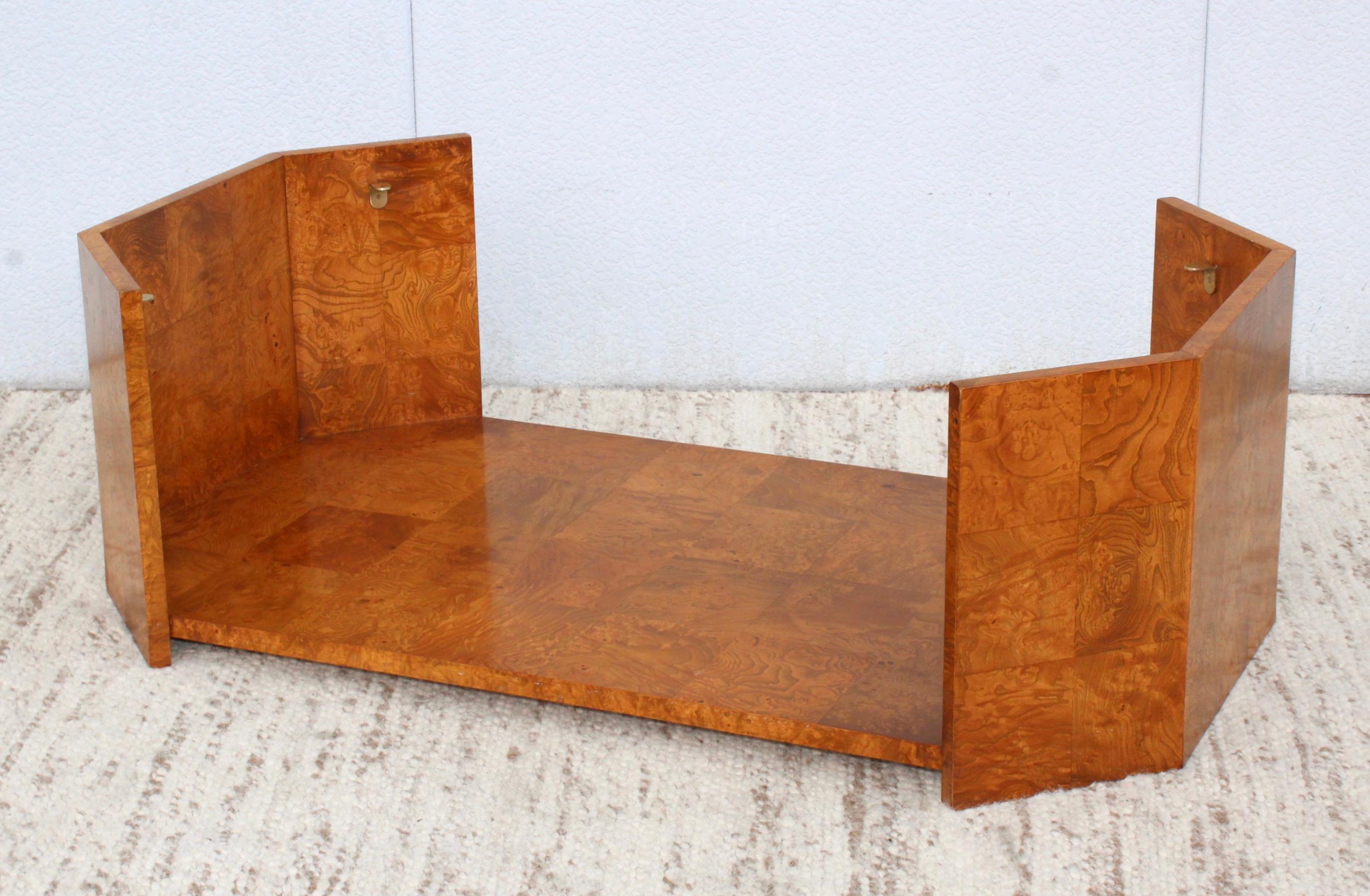 1970s Mid-Century Modern Burl Wood Coffee Table 5