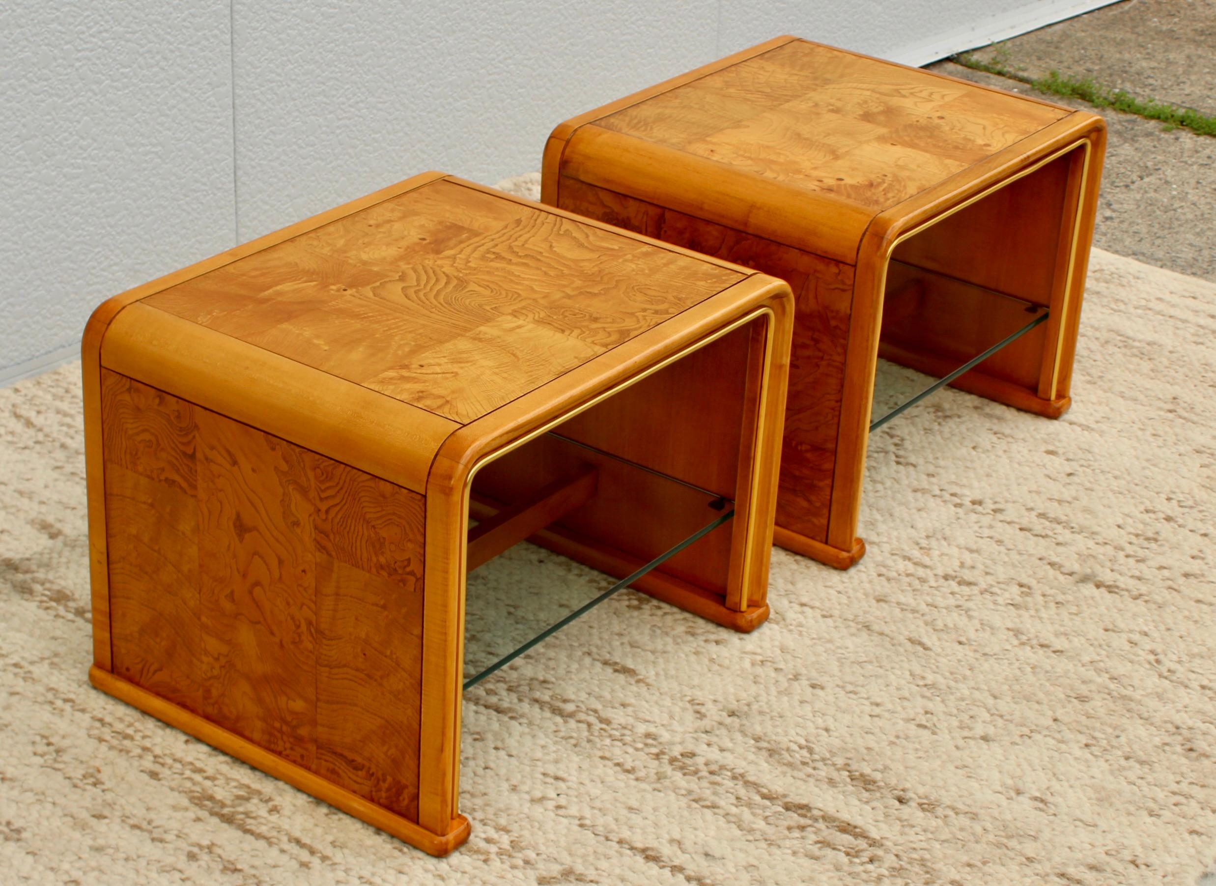 Mid-Century Modern Wasserfall-Beistelltische aus Wurzelholz, 1970er Jahre im Zustand „Gut“ im Angebot in New York, NY