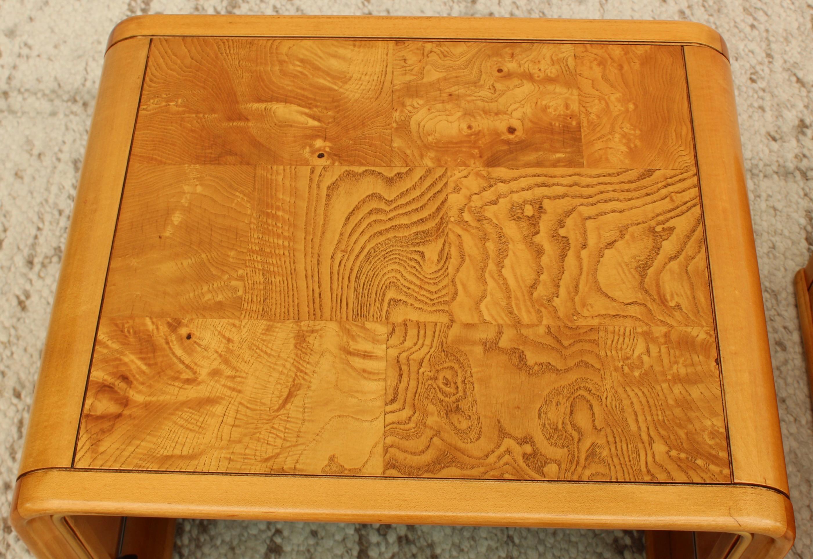 Mid-Century Modern Wasserfall-Beistelltische aus Wurzelholz, 1970er Jahre im Angebot 2