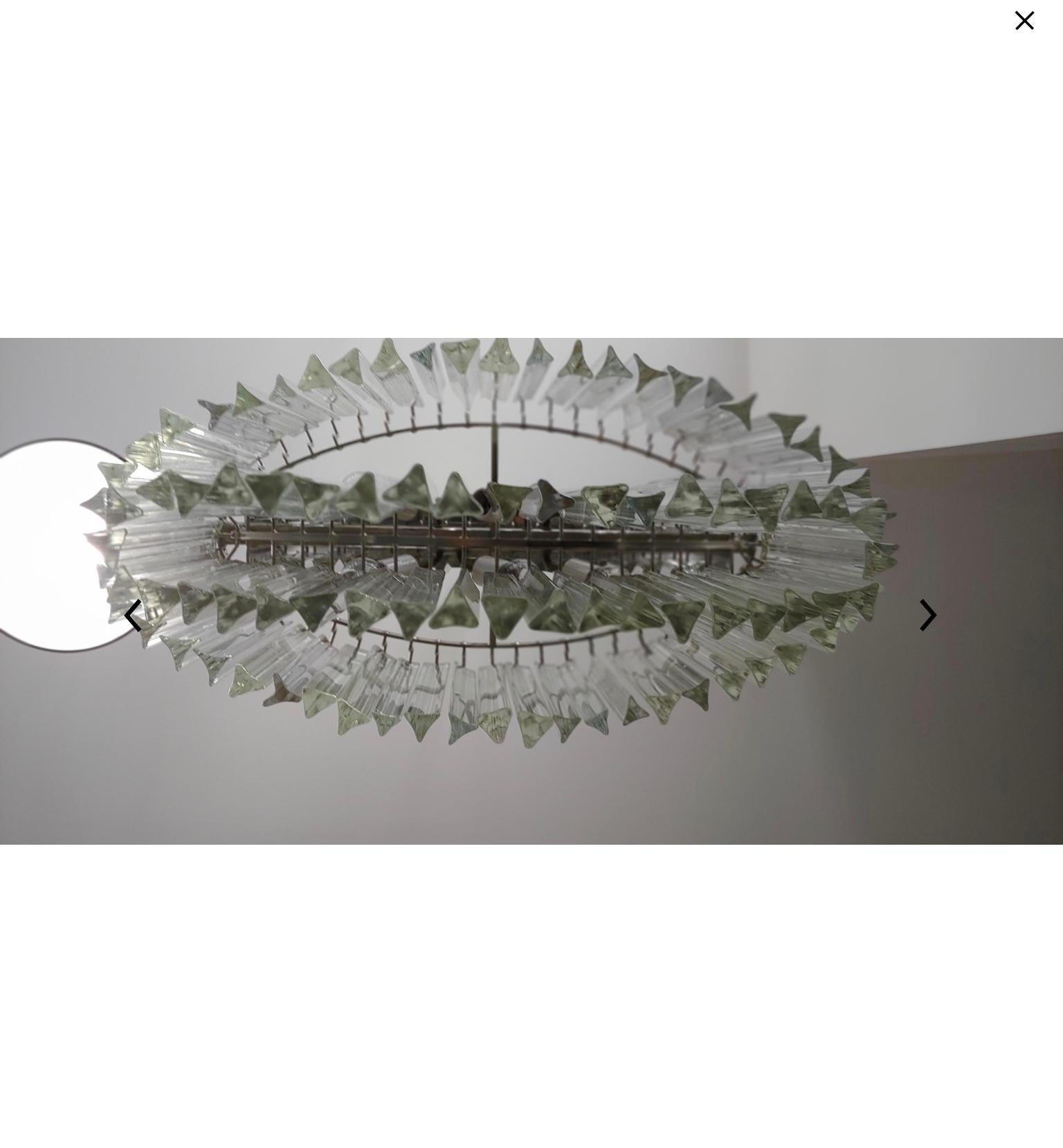 1970s Mid-Century Modern Camer Murano Glass Sculpture Chandelier In Good Condition For Sale In Southampton, NY
