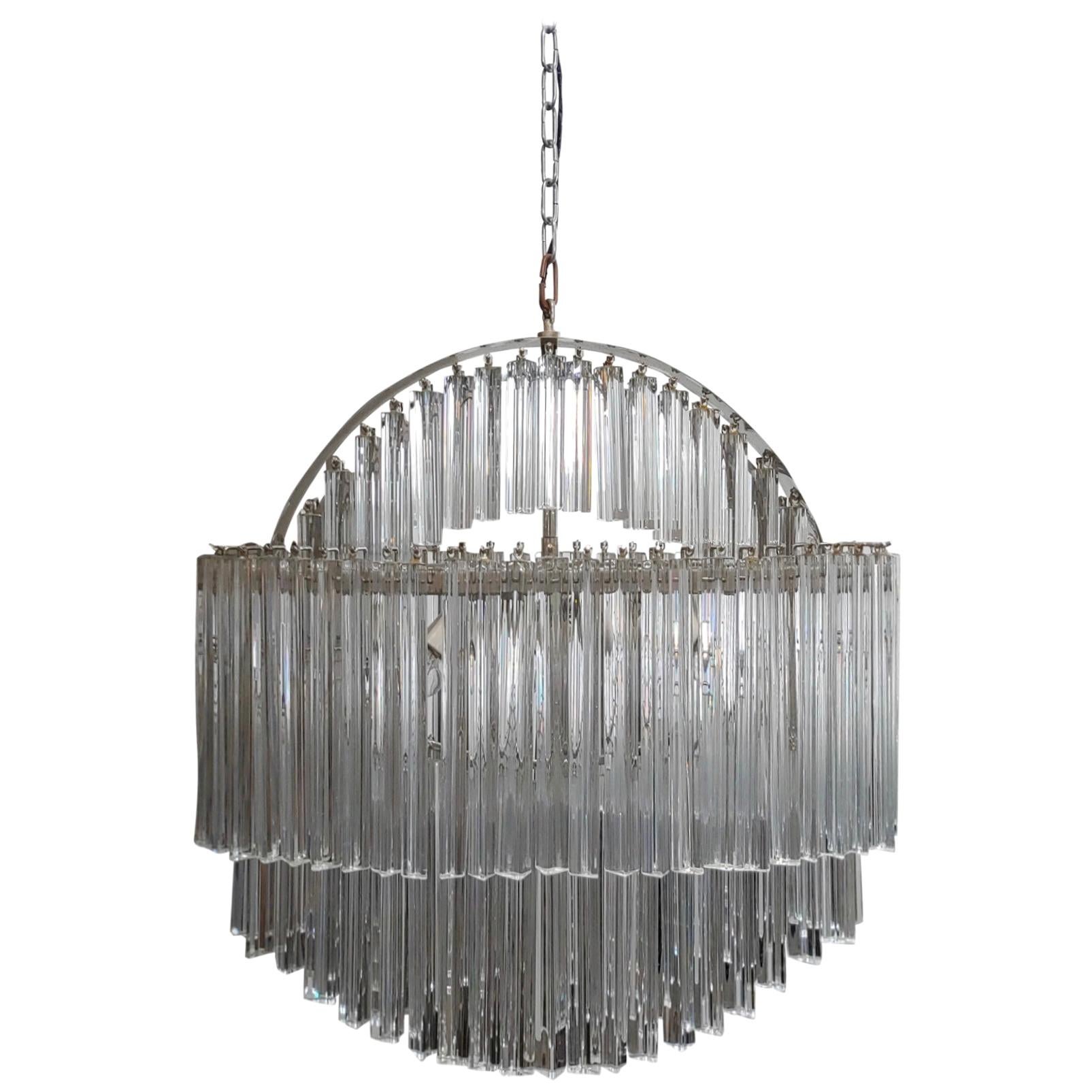 1970s Mid-Century Modern Camer Murano Glass Sculpture Chandelier For Sale
