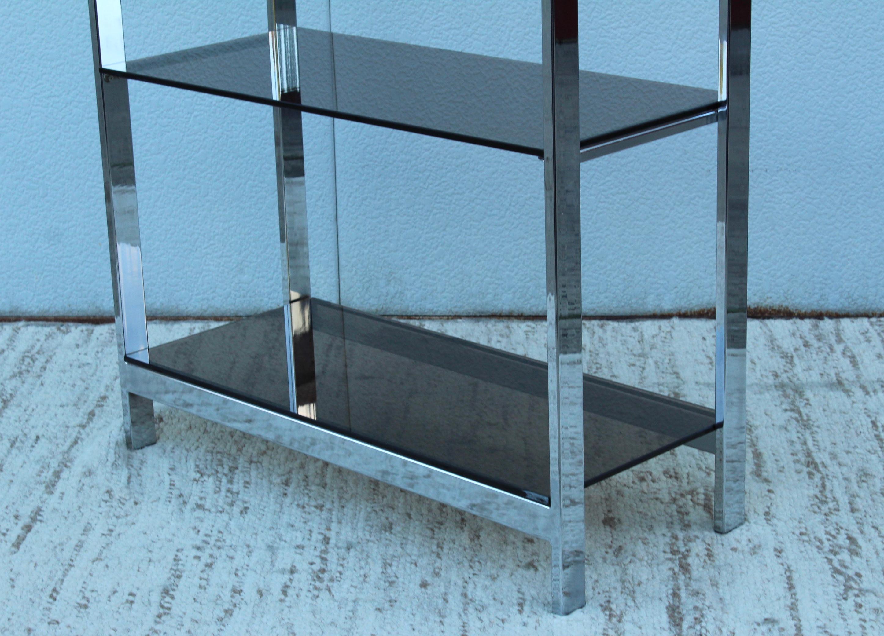 1970's Mid-Century Modern Chrome Arch Etagere For Sale 6
