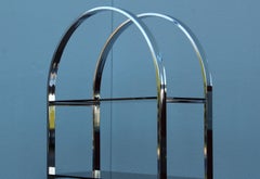 1970's Mid-Century Modern Chrome Arch Etagere