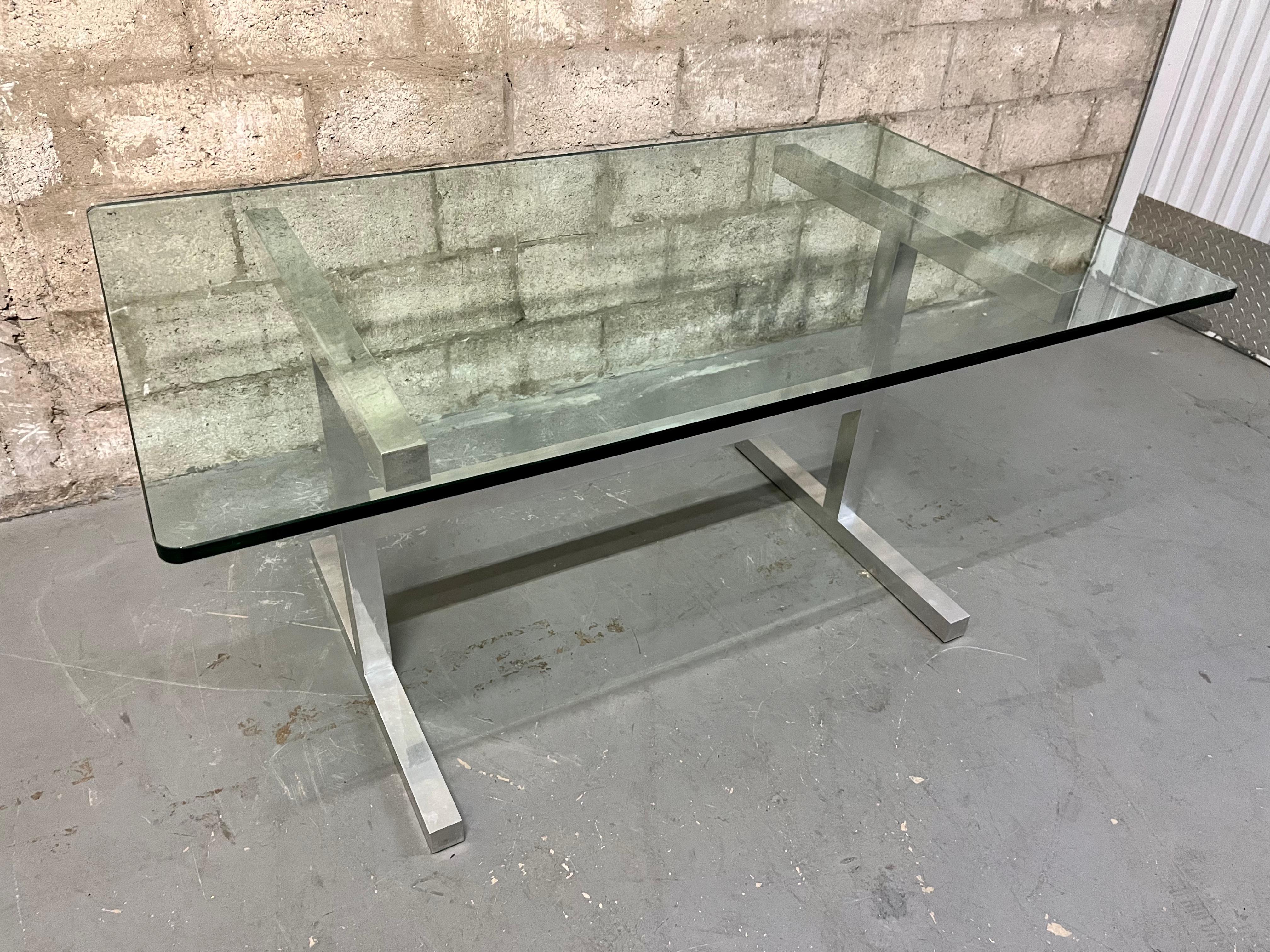 1970s Mid Century Modern Chrome Dining Room Set in the Milo Baughman Style. For Sale 8