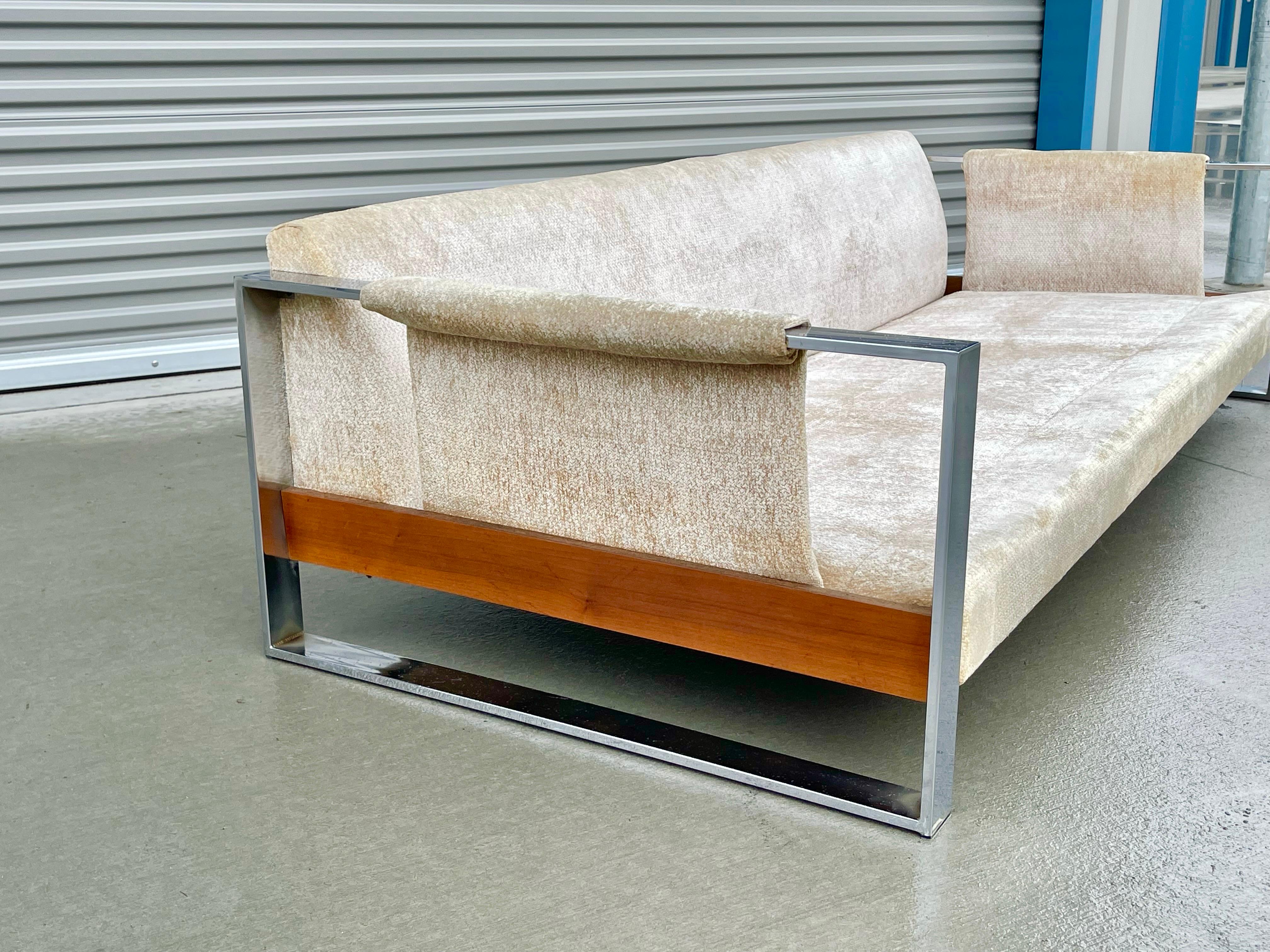 Modernes Chrom-Sofa aus der Mitte des Jahrhunderts, Adrian Pearsall zugeschrieben, 1970er Jahre im Angebot 6