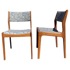 1970s Mid Century Modern Danish Teak Dining Chairs - a Pair