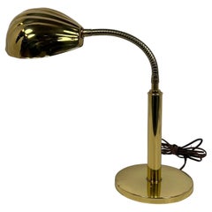 1970s Mid Century Modern Desk Lamp With Shell-Form Shade