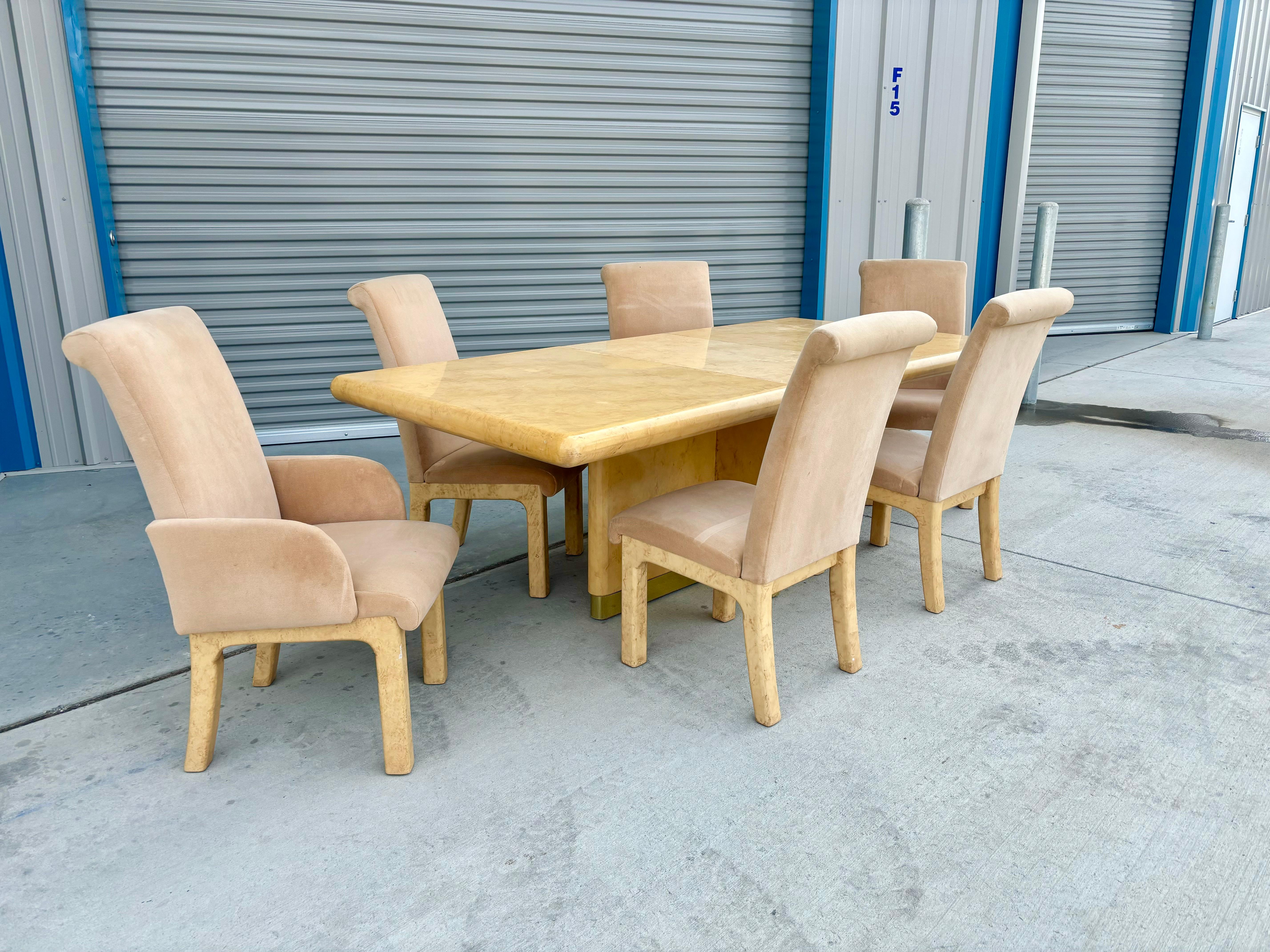 Mid-Century Modern 1970s Mid Century Modern Dining Set of 7 (Ensemble de 7 tables à manger) en vente