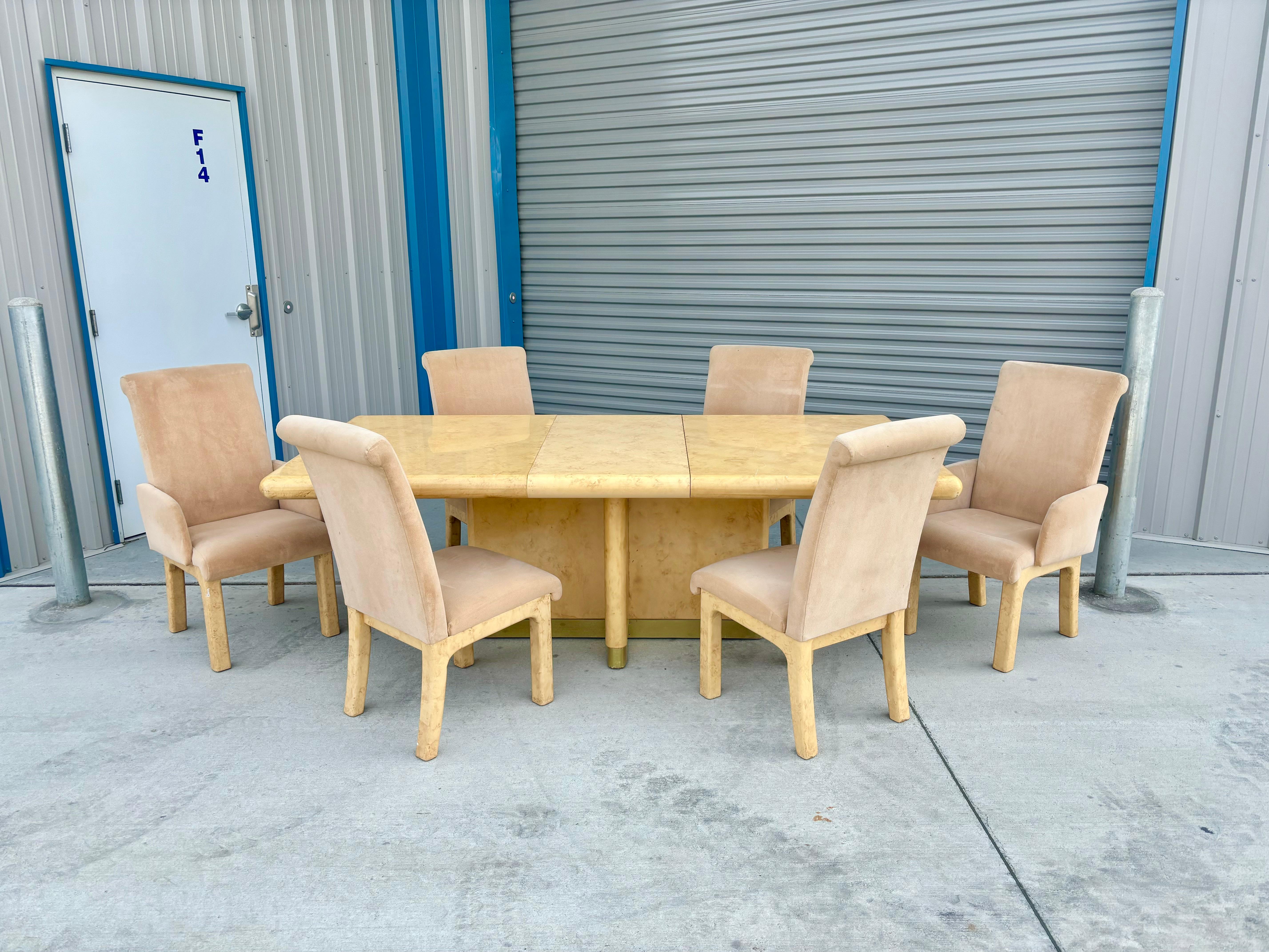 1970s Mid Century Modern Dining Set of 7 (Ensemble de 7 tables à manger) Bon état - En vente à North Hollywood, CA