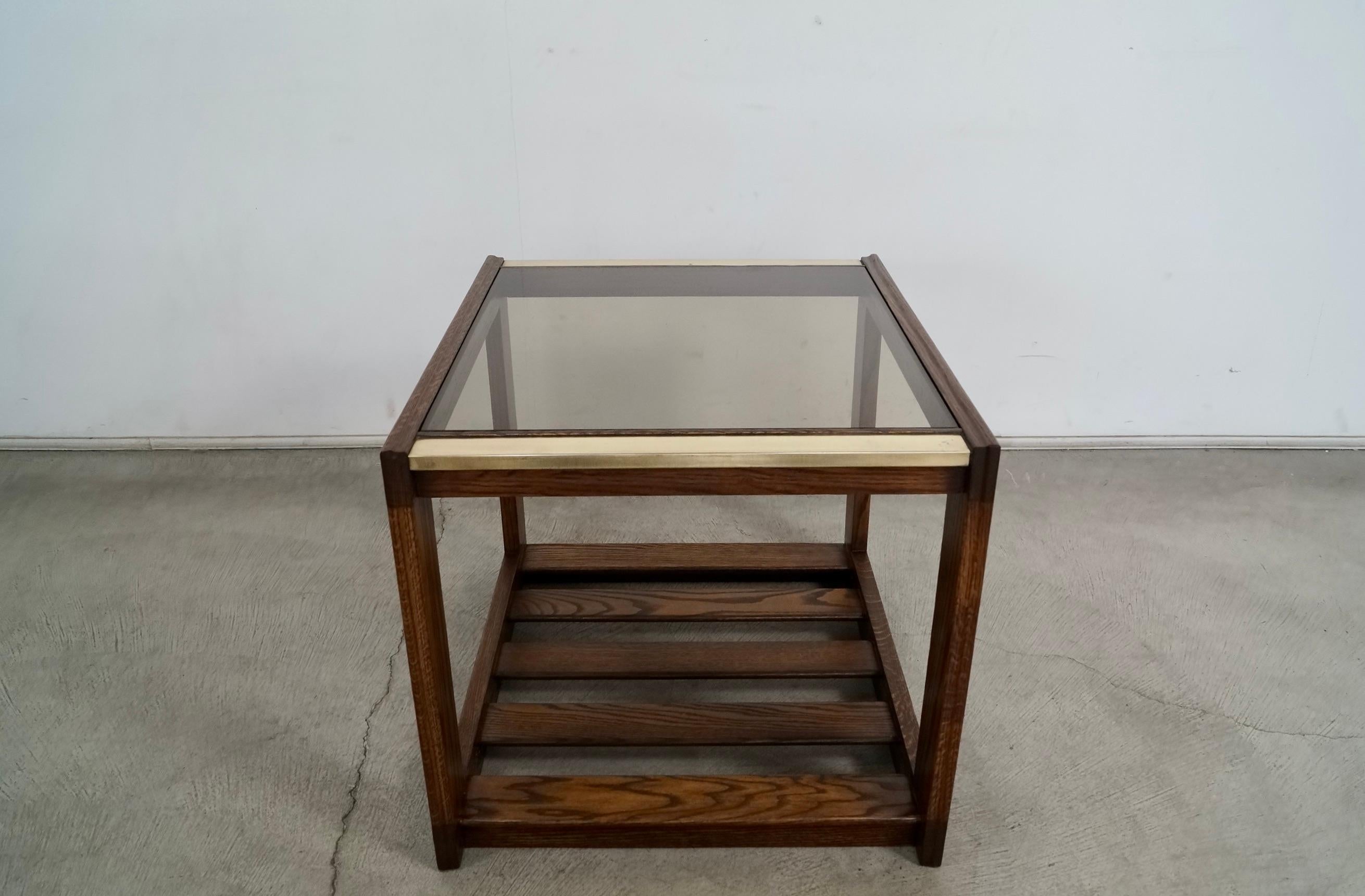 Brass 1970's Mid-Century Modern End Table by Mersman For Sale