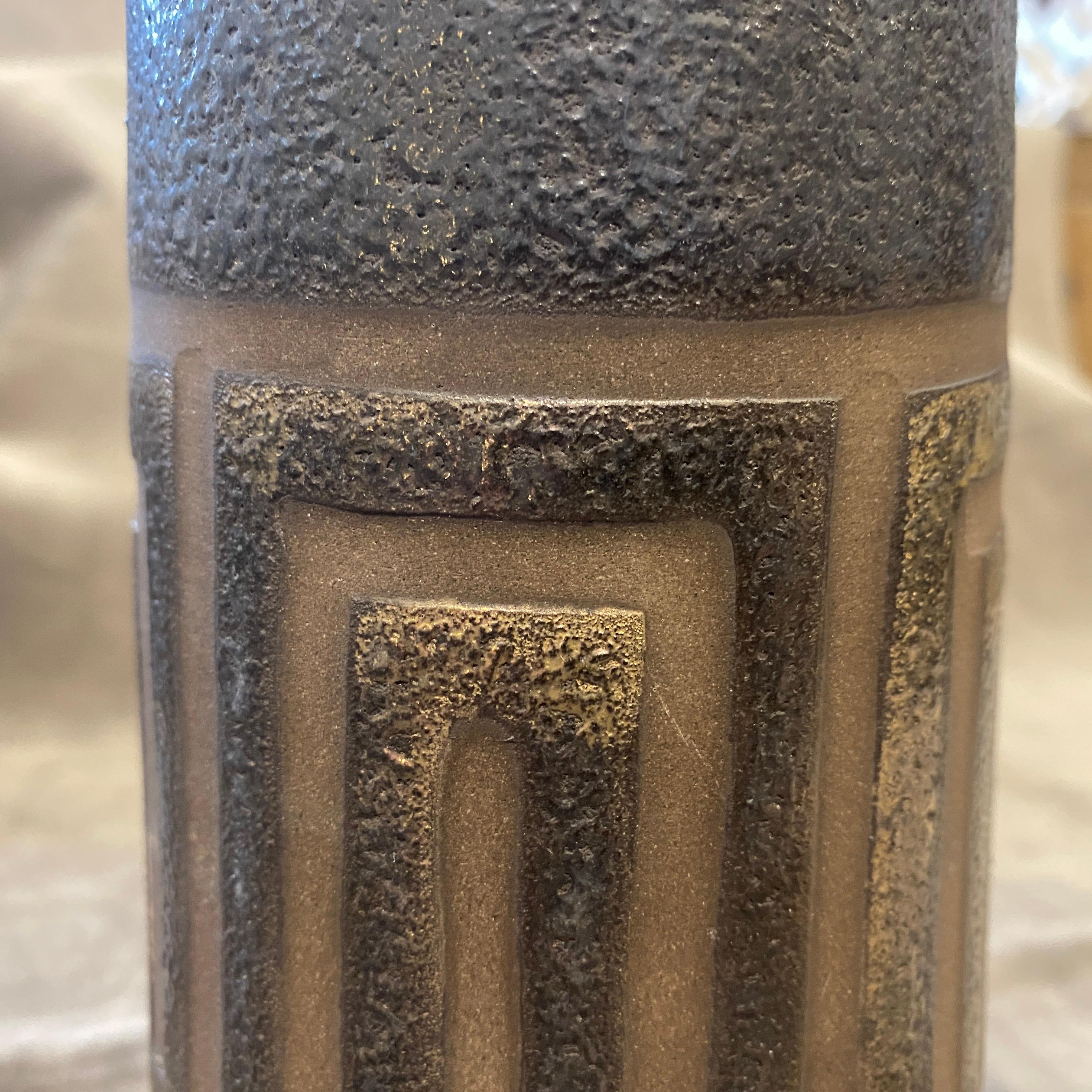 German 1970s Mid-Century Modern Fat Lava Ceramic Jug Vase by Ceramano