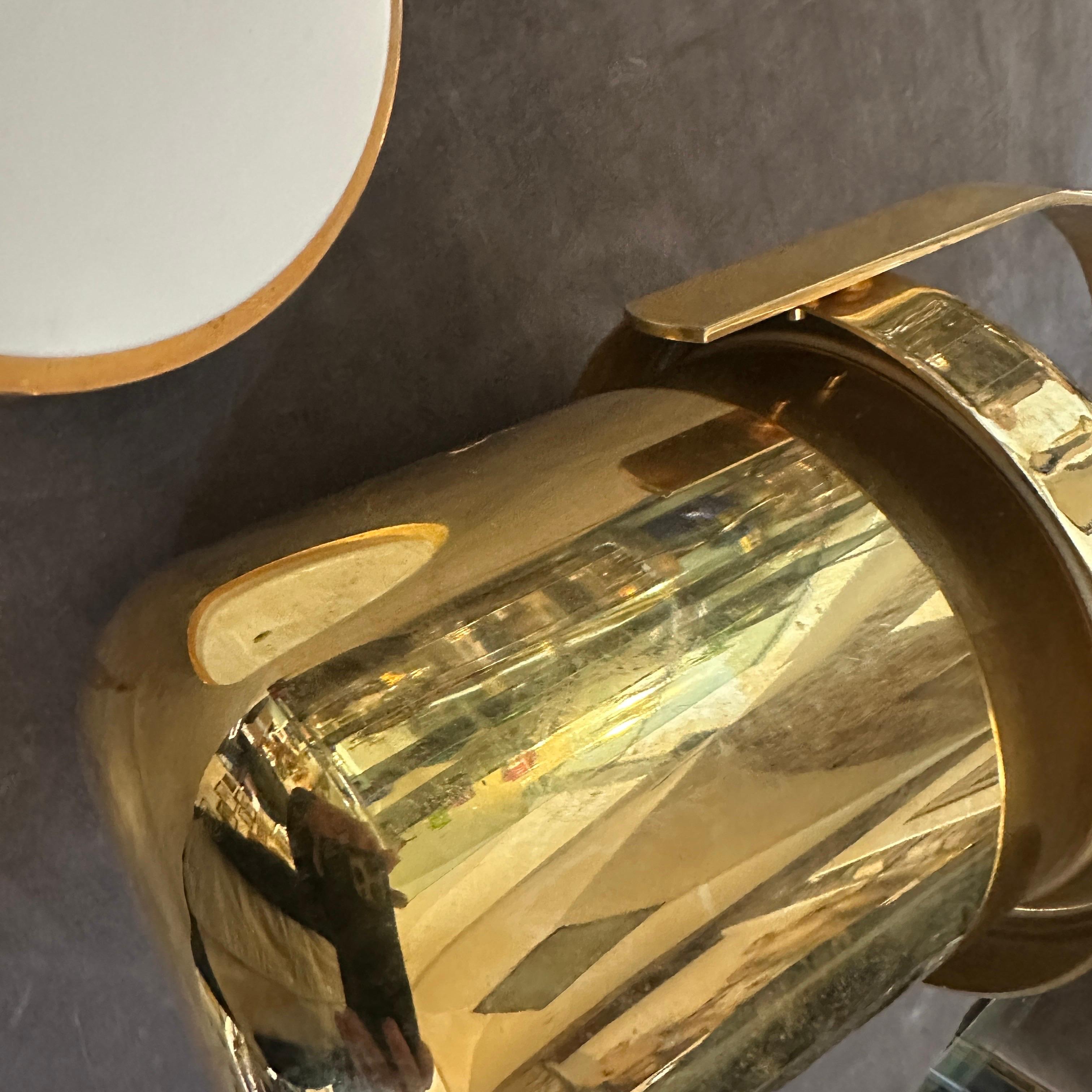 1970s Mid-Century Modern Gilded Metal Italian Ice Bucket For Sale 2