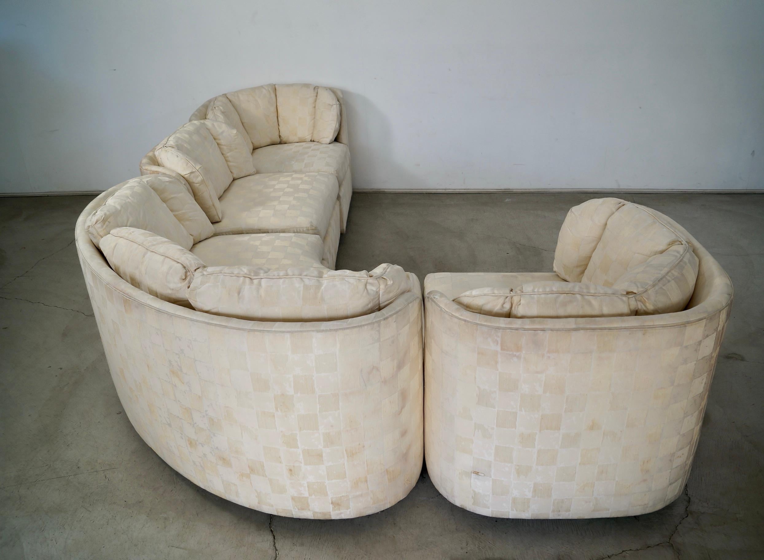 Canapé sectionnel modulaire 4 pièces Henredon, 1970, Mid-Century Modern en vente 4