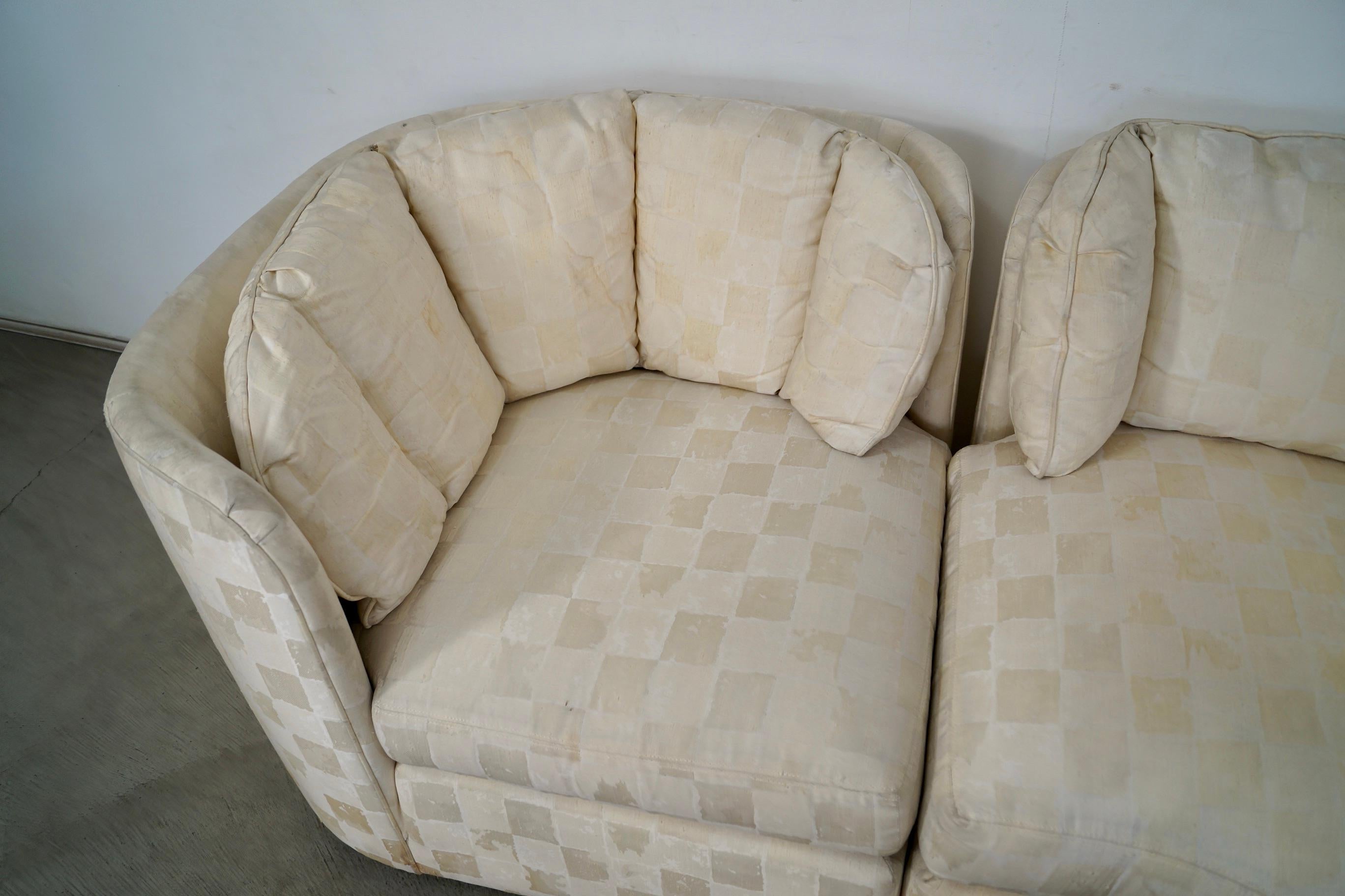 Canapé sectionnel modulaire 4 pièces Henredon, 1970, Mid-Century Modern en vente 8