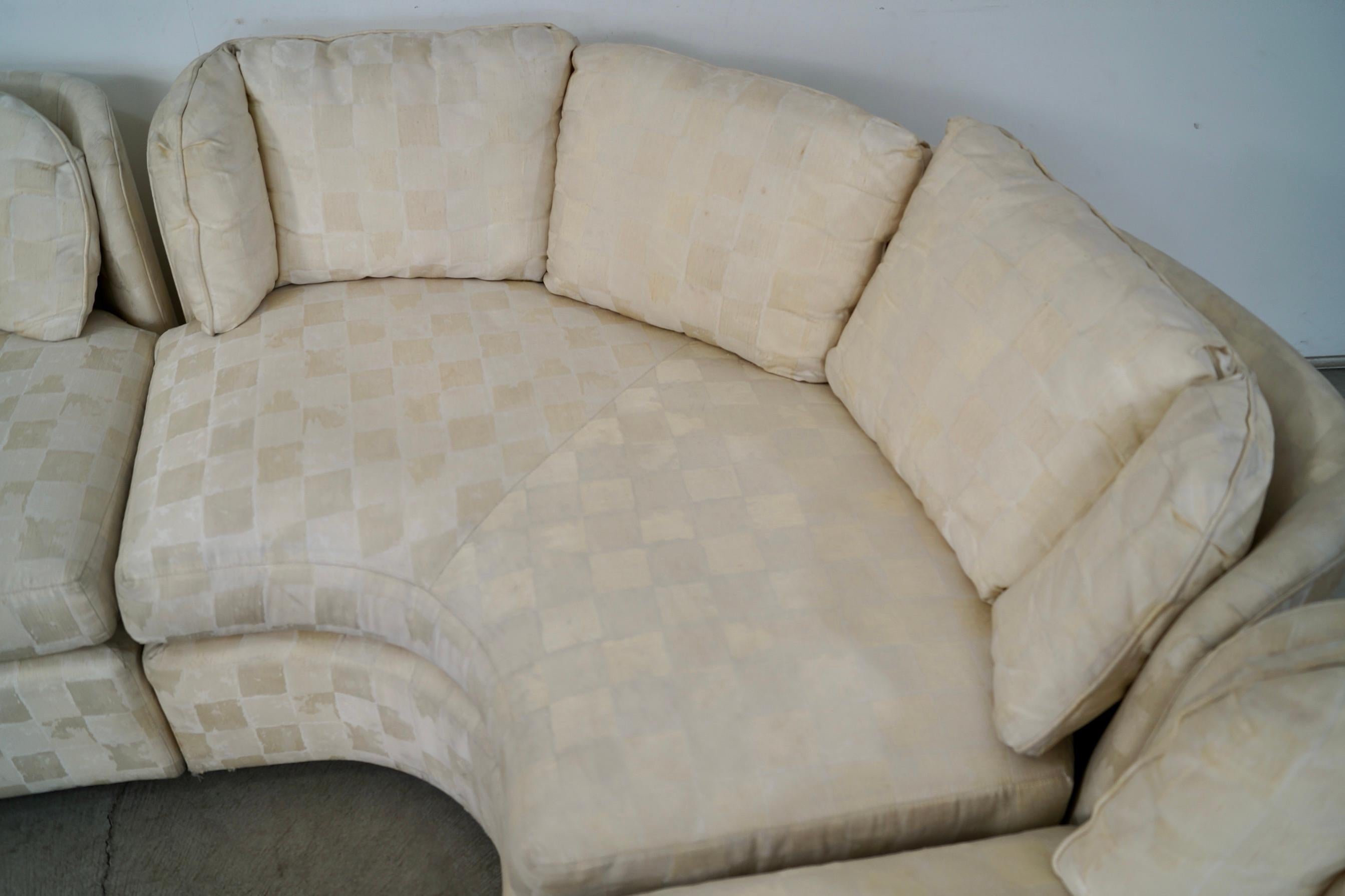 Canapé sectionnel modulaire 4 pièces Henredon, 1970, Mid-Century Modern en vente 9