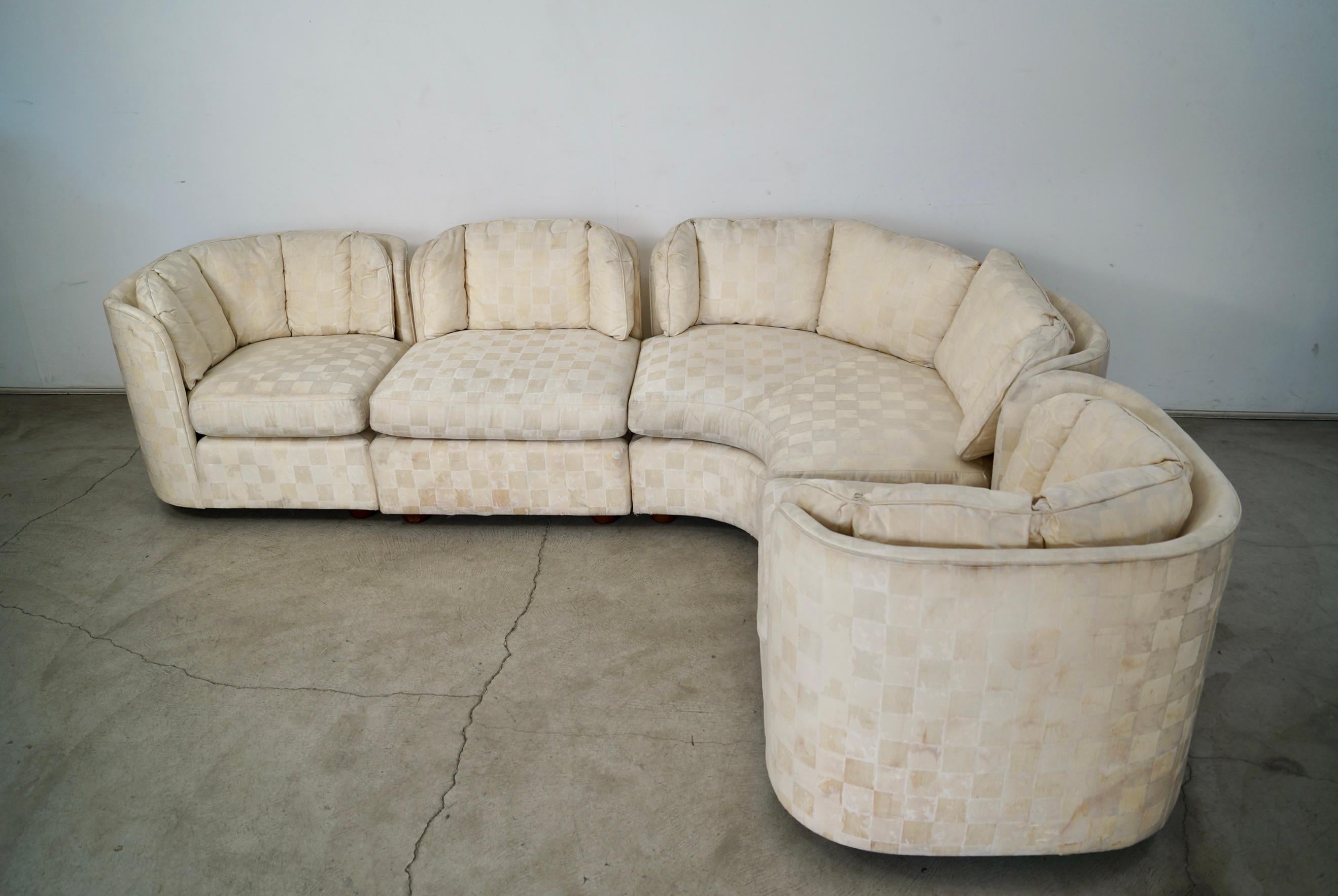 Américain Canapé sectionnel modulaire 4 pièces Henredon, 1970, Mid-Century Modern en vente