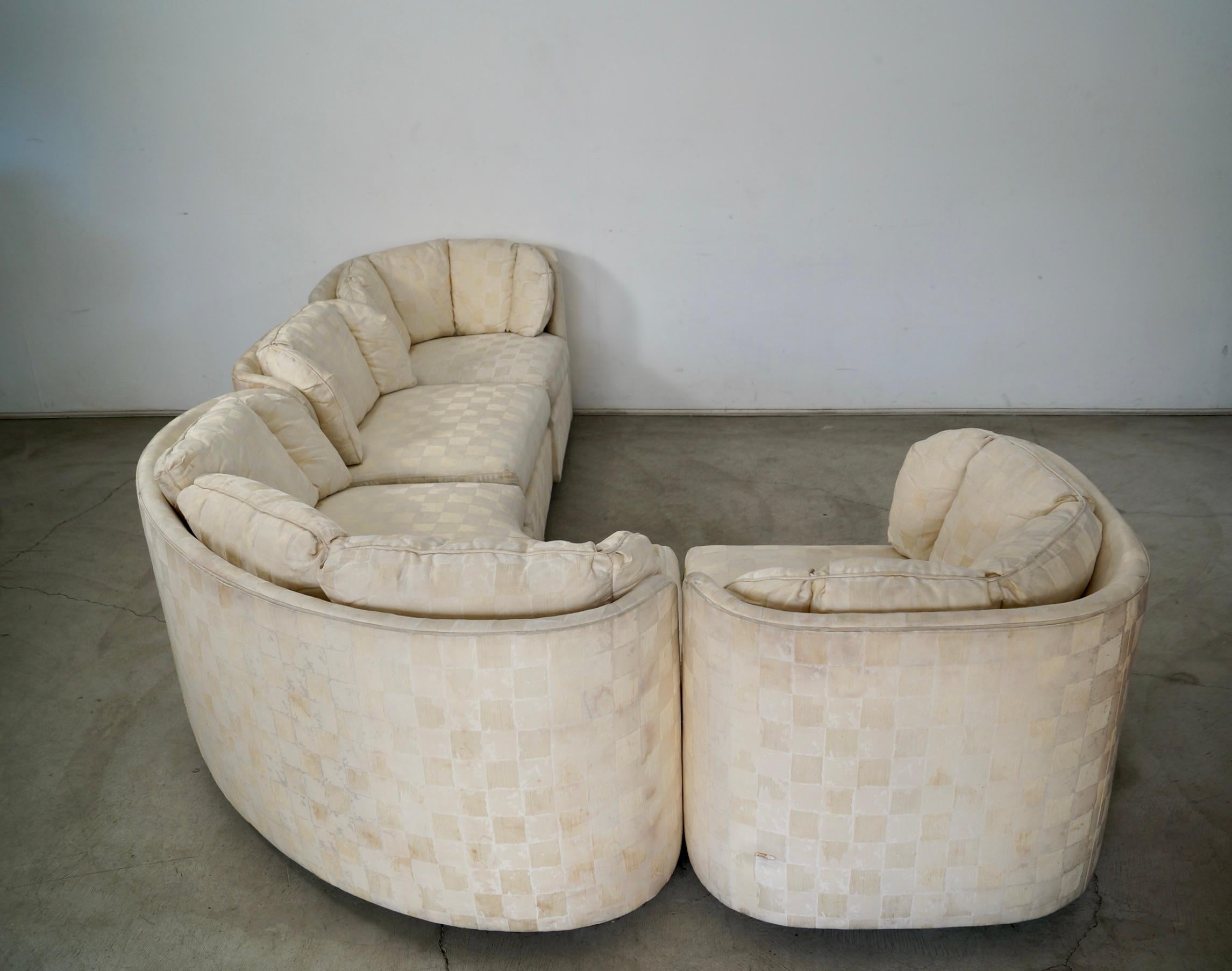 Canapé sectionnel modulaire 4 pièces Henredon, 1970, Mid-Century Modern en vente 3