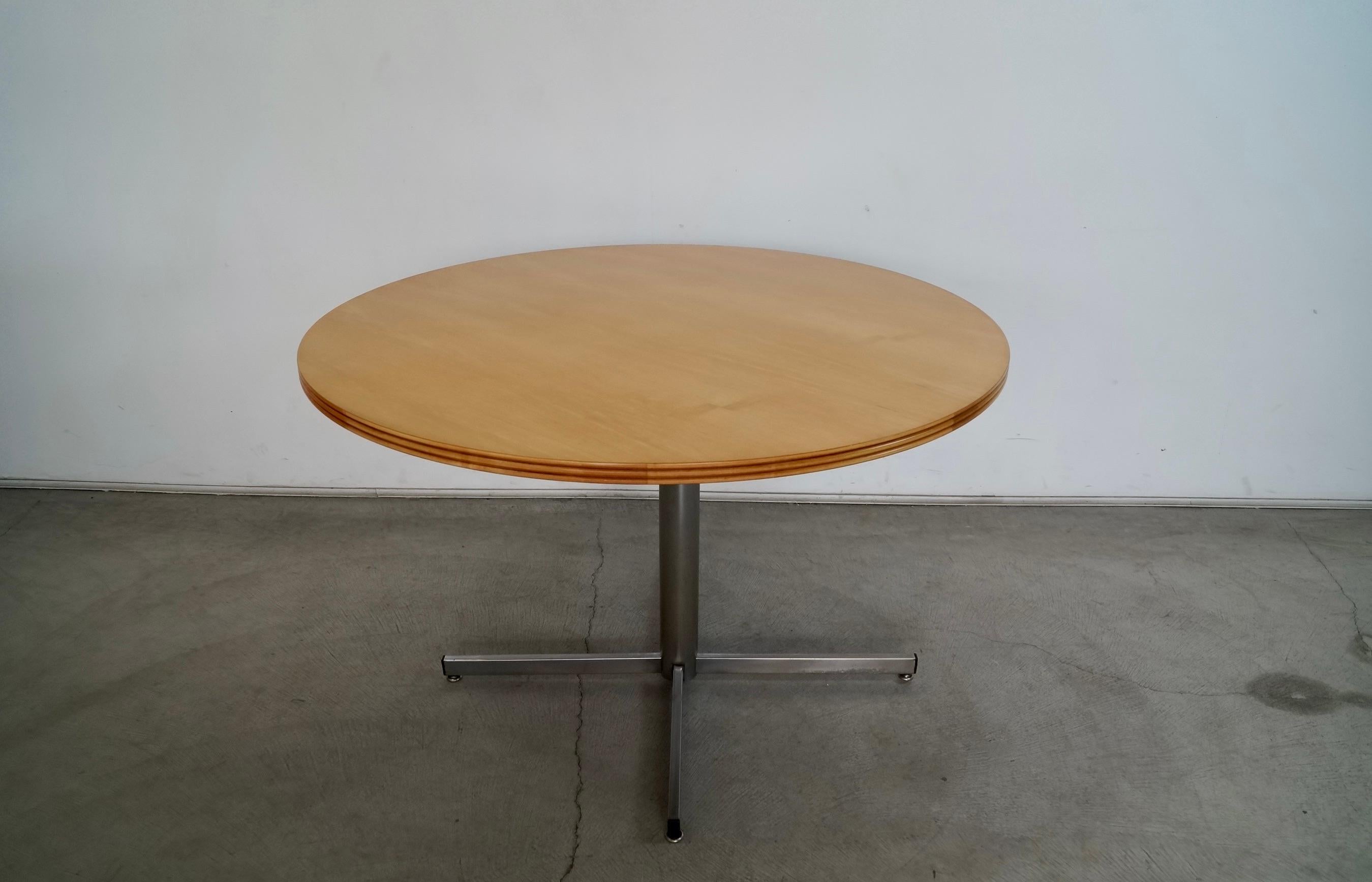 Chrome 1970's Mid-Century Modern Herman Miller Style Dining Table