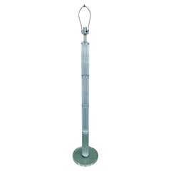 1970s Mid Century Modern Hollywood Regency Rod Lucite and Chrome Floor Lamp
