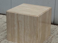 1970's Mid-Century Modern Italian Travertine Side Table