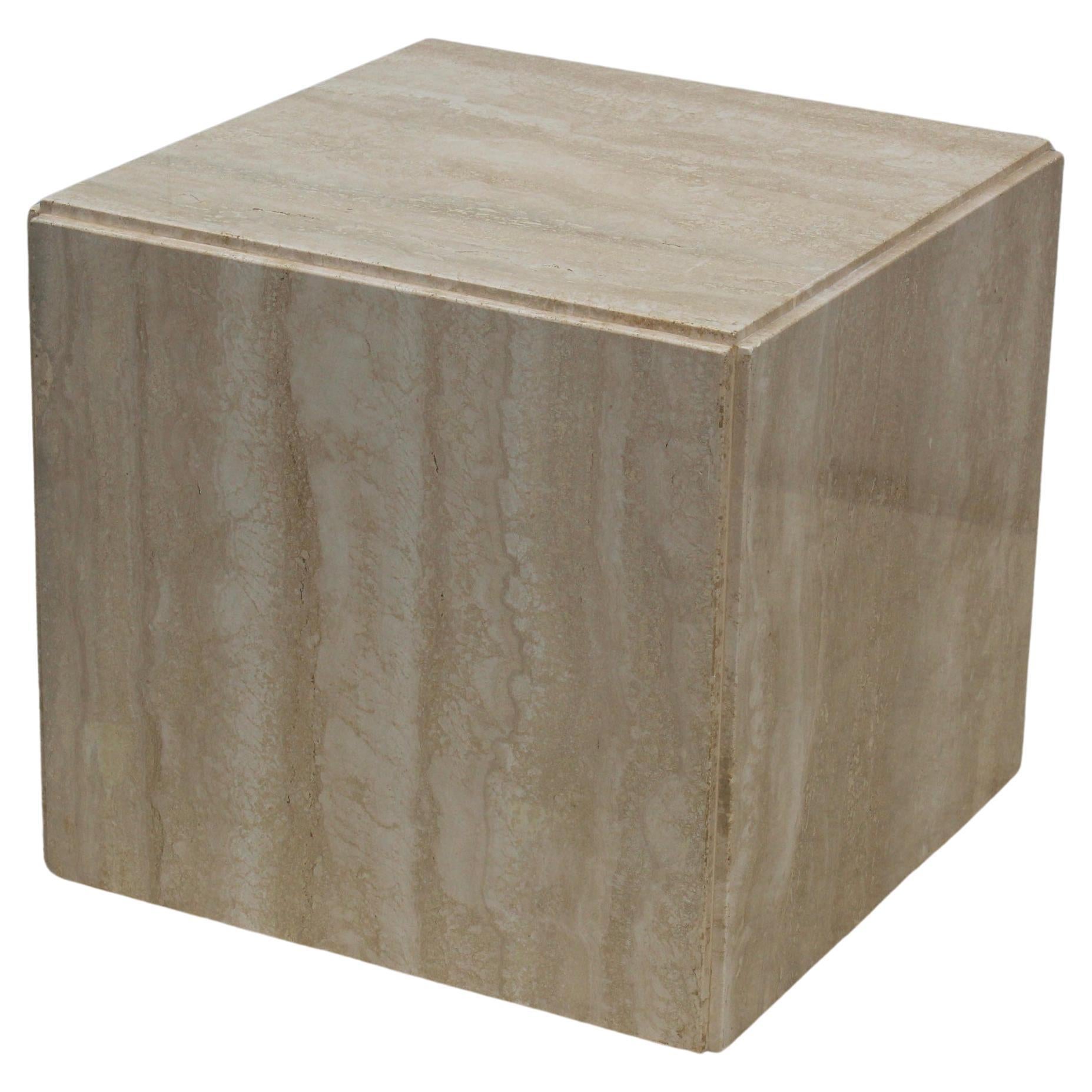 1970's Mid-Century Modern Italian Travertine Side Table