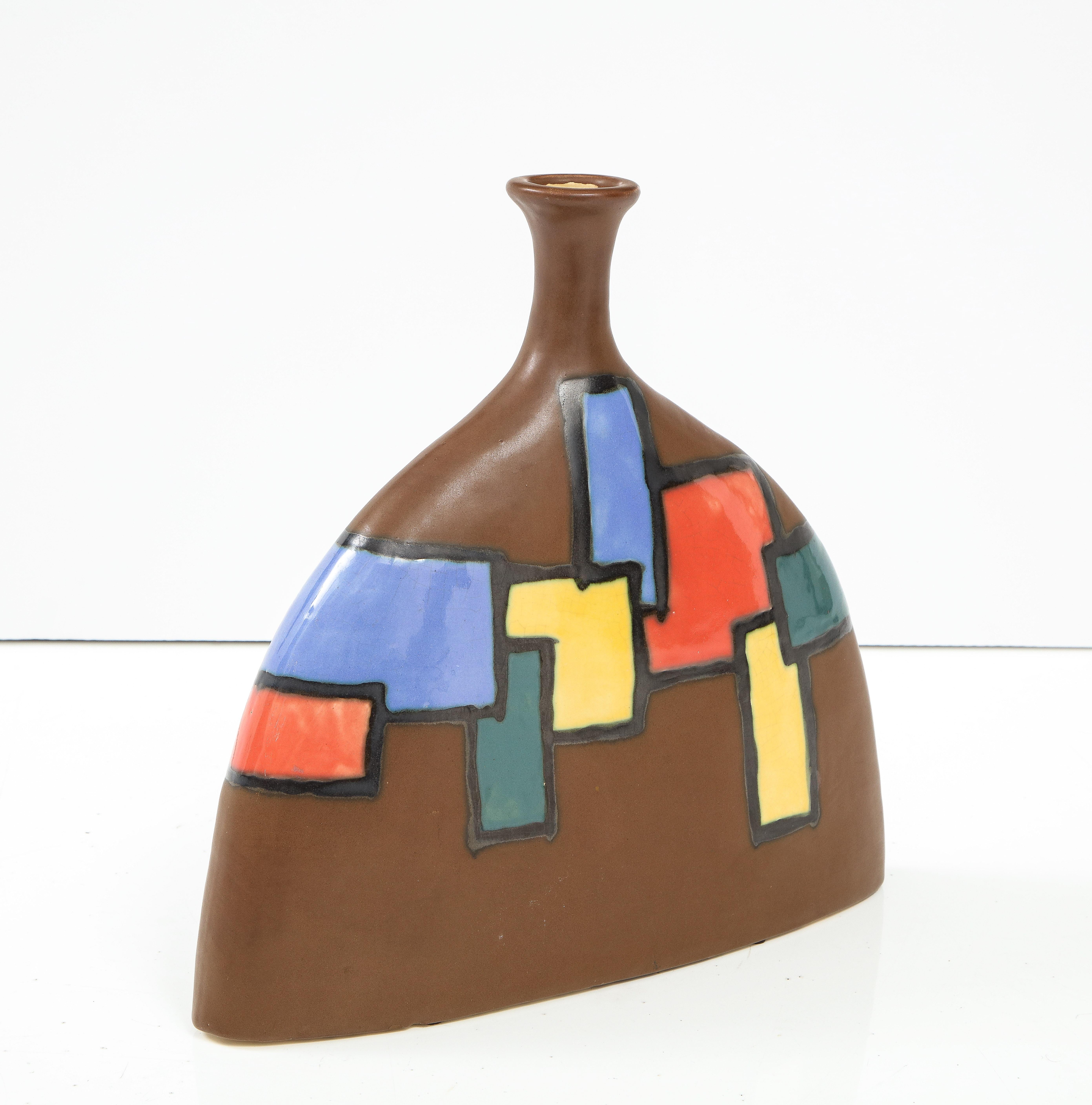 Grand vase en poterie moderne mi-siècle, années 1970 en vente 3