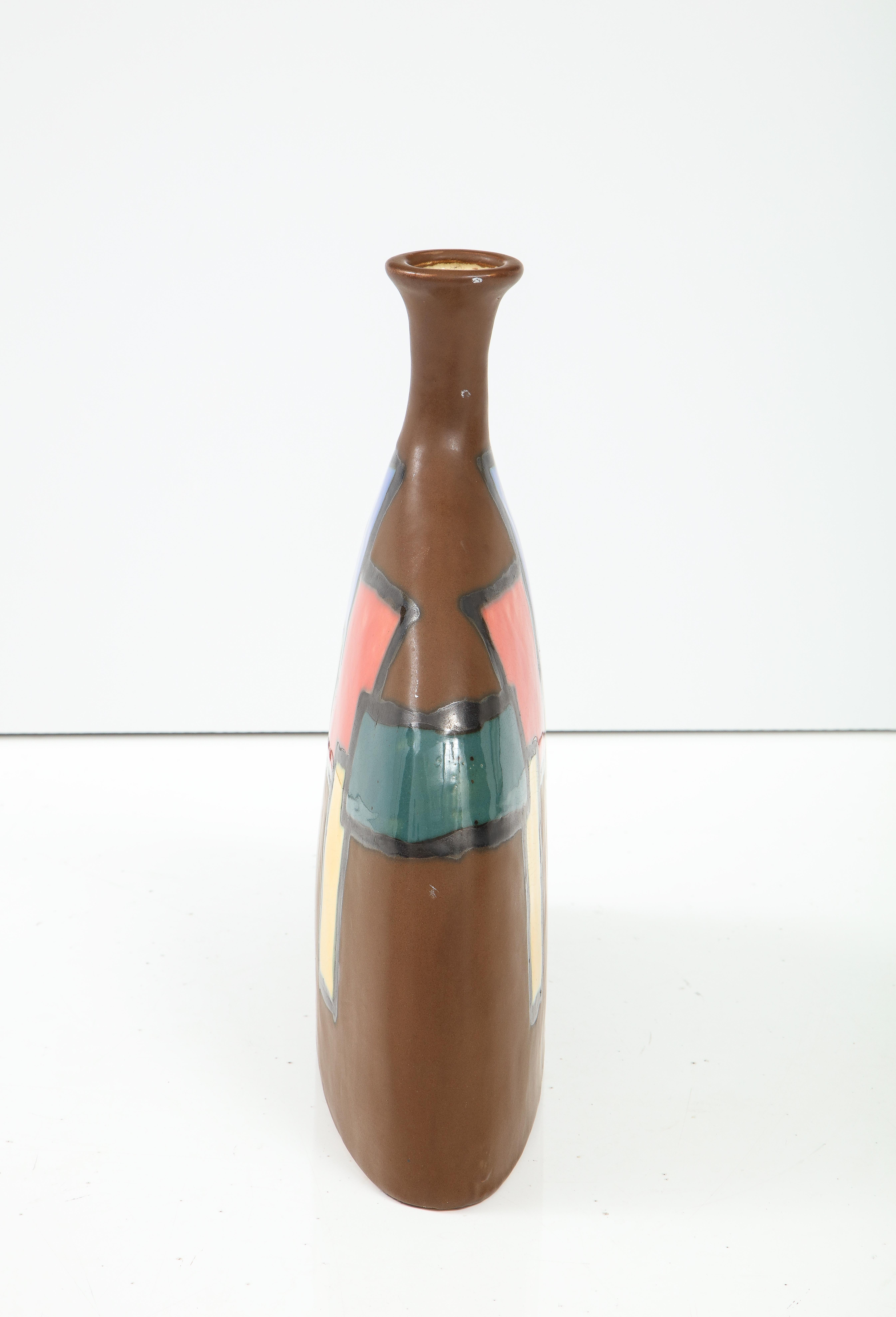 Poteries Grand vase en poterie moderne mi-siècle, années 1970 en vente