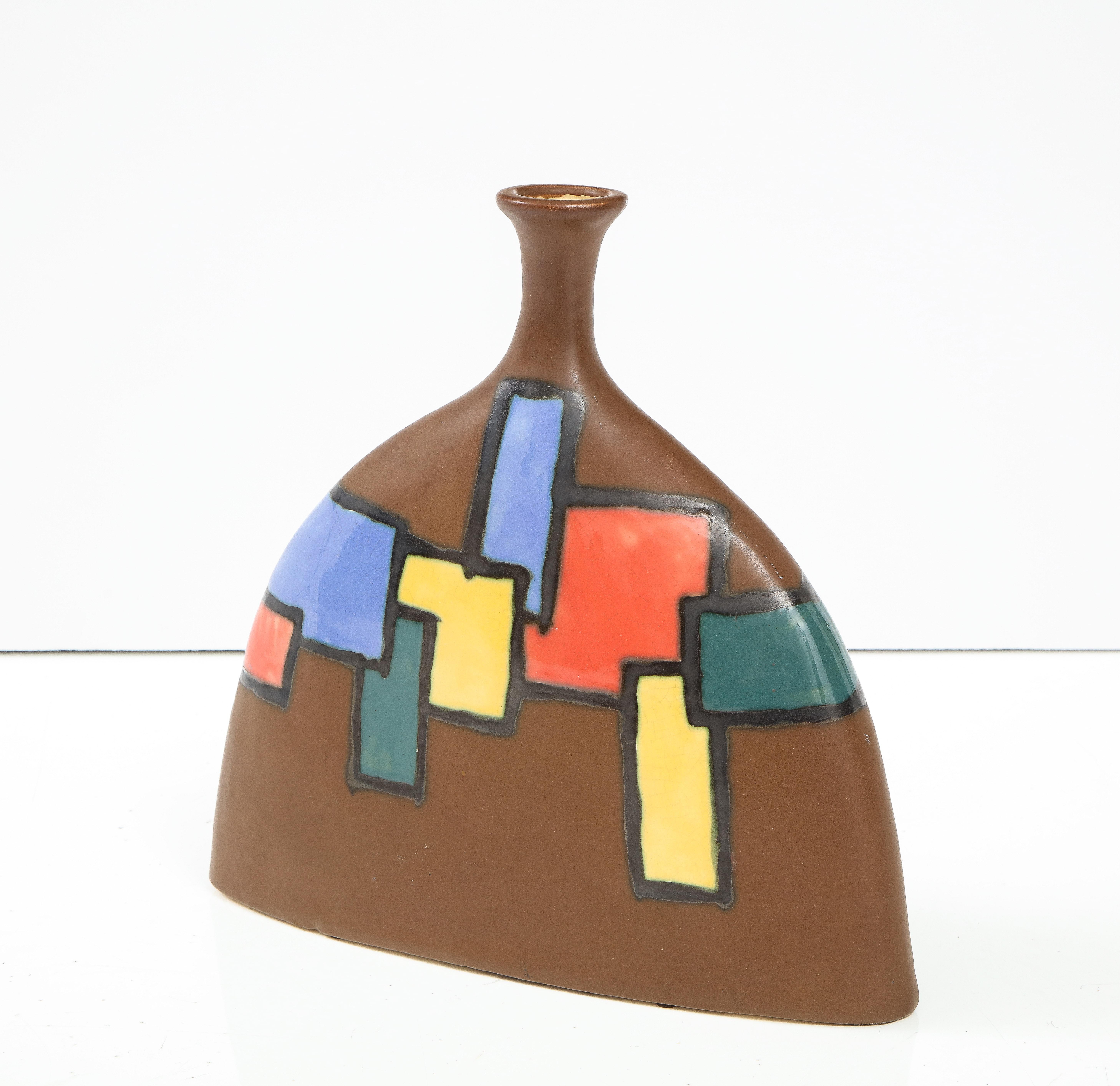 Grand vase en poterie moderne mi-siècle, années 1970 en vente 1
