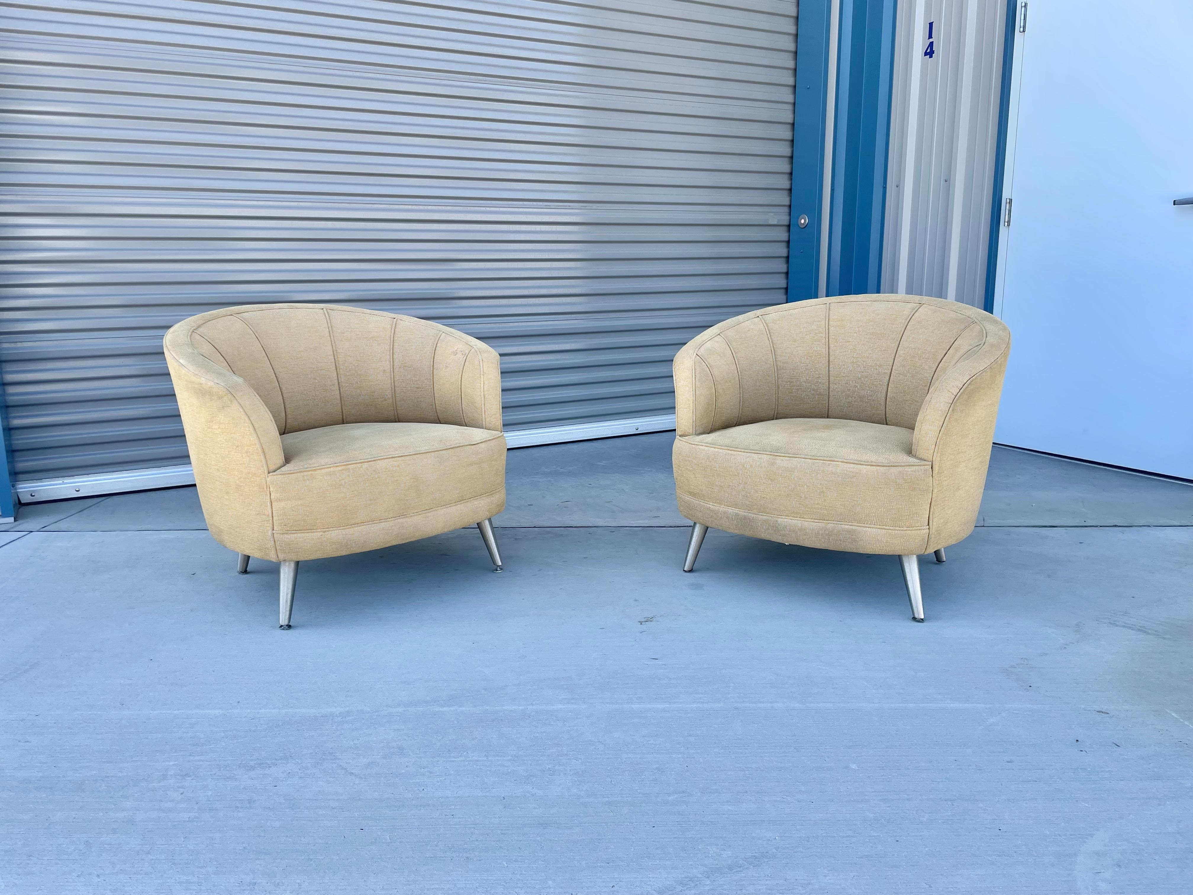 Mid-Century Modern 1970s Mid Century Modern Lounge Chairs For Sale
