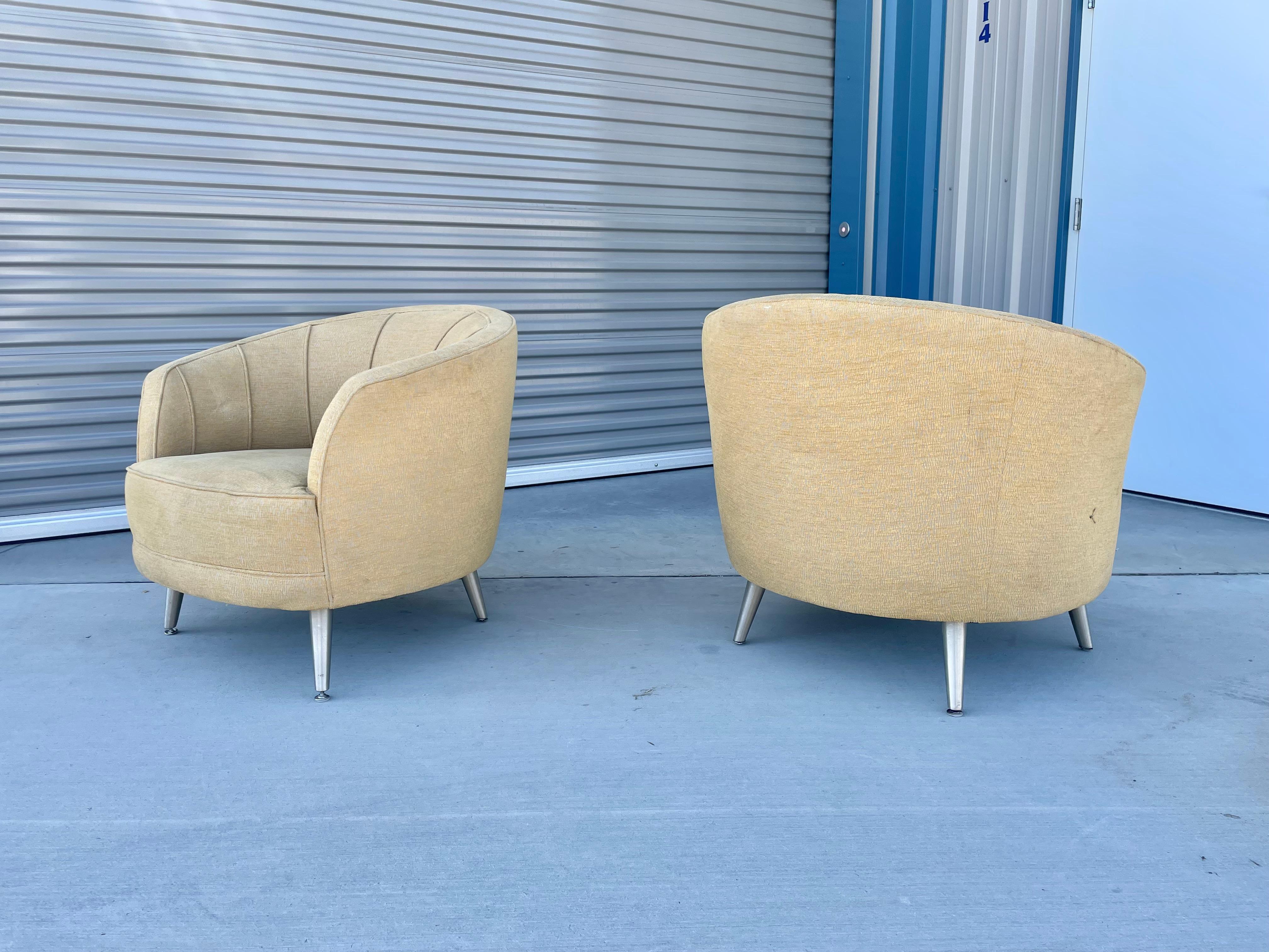 American 1970s Mid Century Modern Lounge Chairs For Sale