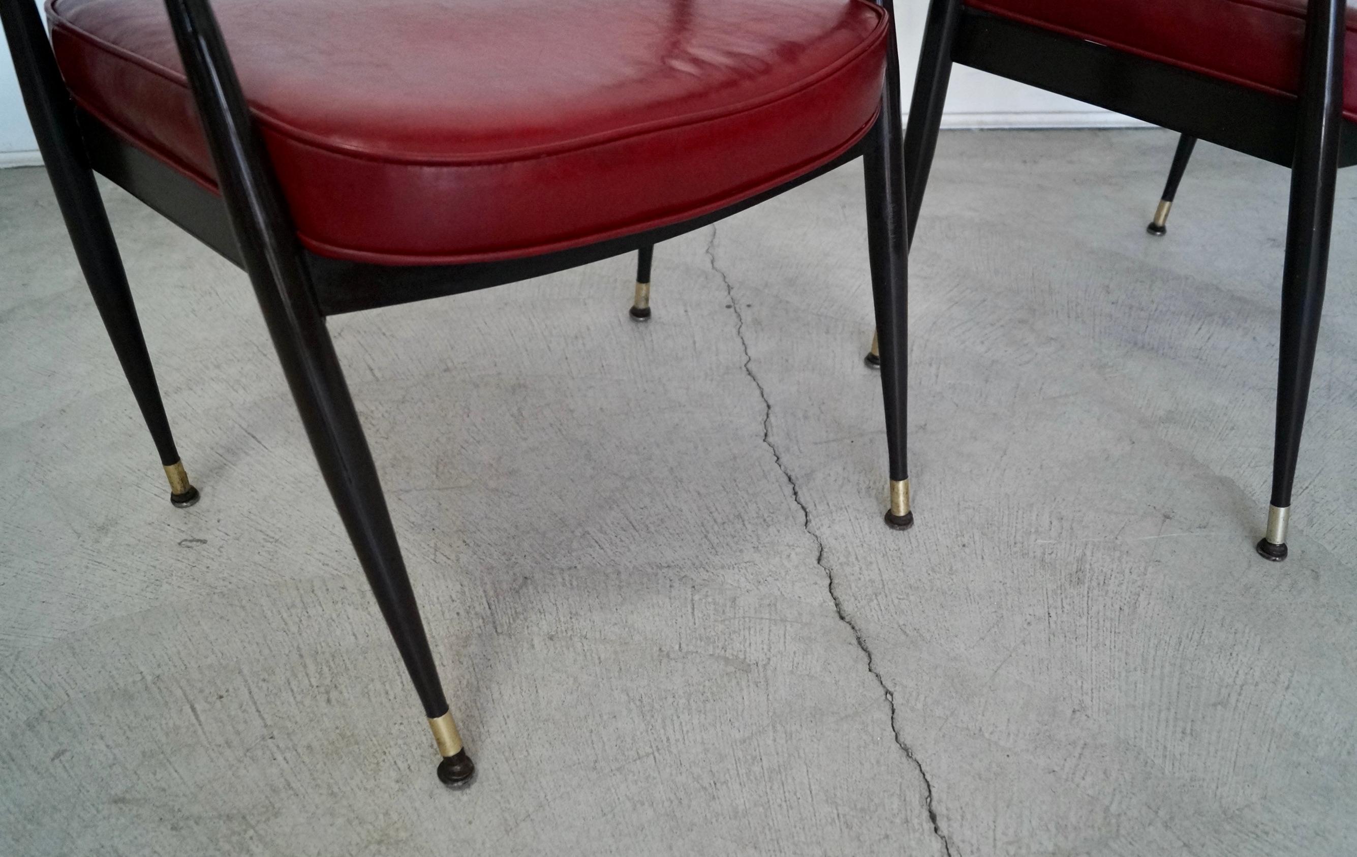 1970's Mid-Century Modern Metal & Wood Armchairs - a Pair For Sale 15