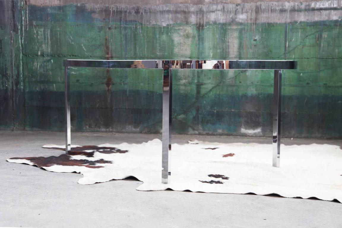 1970s Mid-Century Dia Chrome & Glass Dining Conference Table 4
