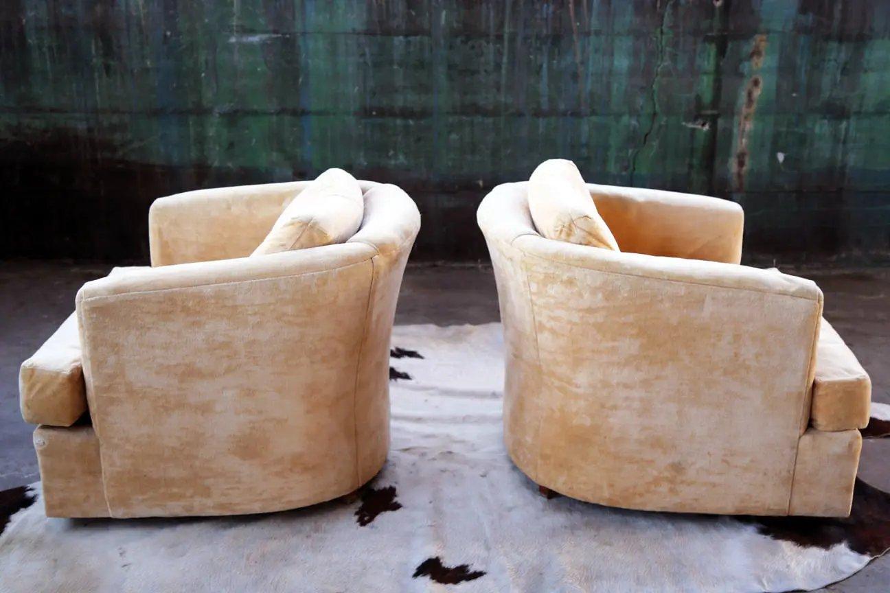Americano Sedia da salotto con ruote a rotelle per vasca in stile Milo Baughman, metà secolo moderno, anni 70 in vendita