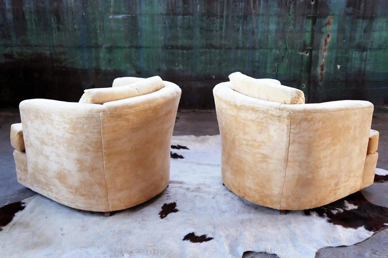Sedia da salotto con ruote a rotelle per vasca in stile Milo Baughman, metà secolo moderno, anni 70 in vendita 1