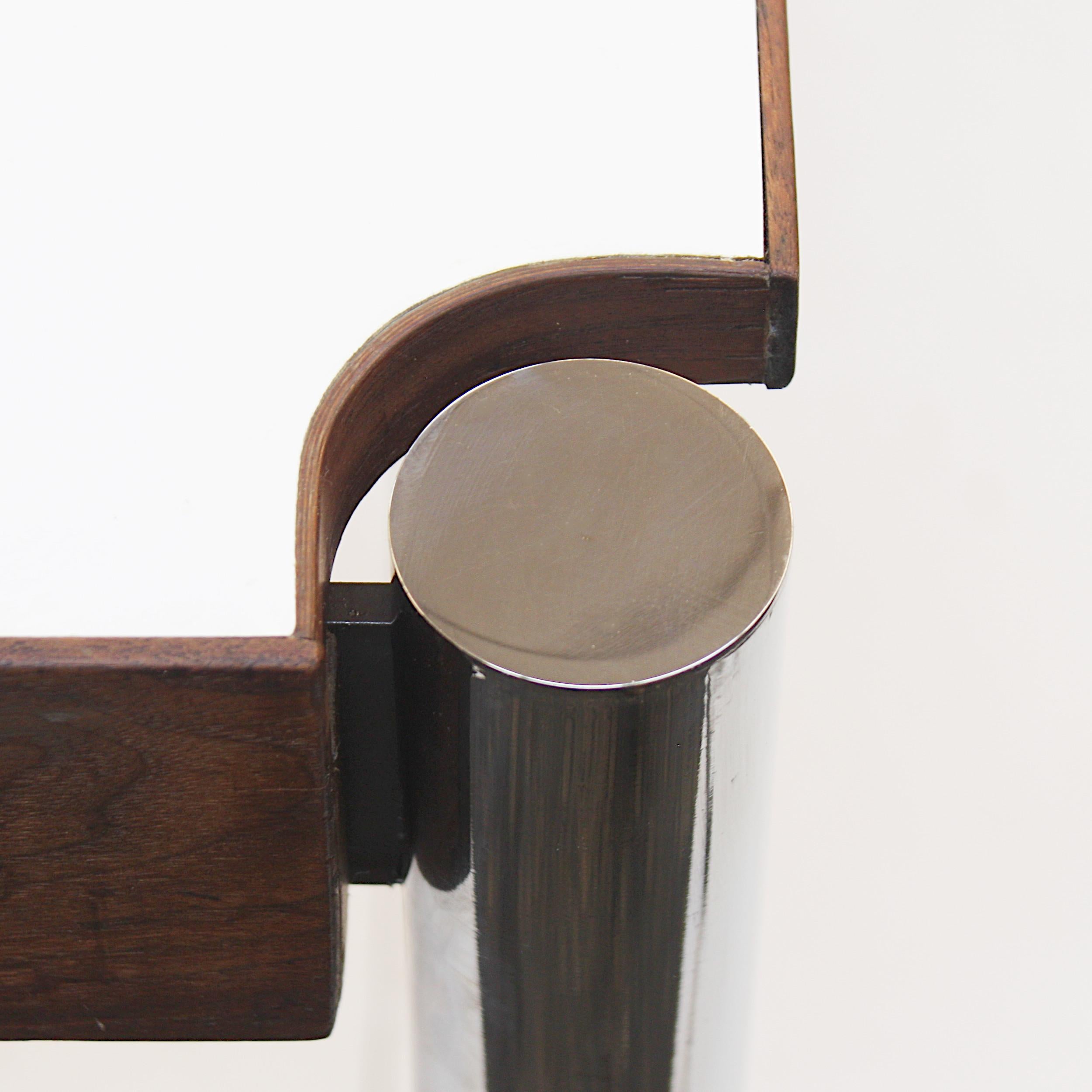 1970s Mid-Century Modern Minimalist Walnut & Chrome Executive Desk by Jens Risom In Good Condition In Lafayette, IN