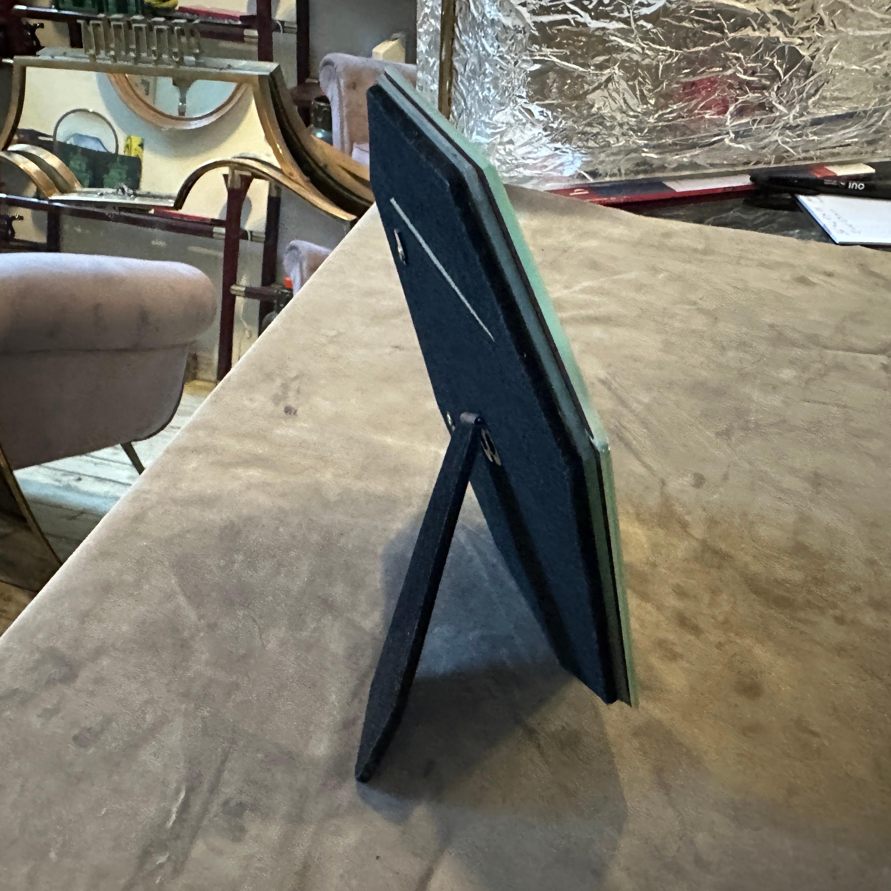 Cadre octogonal italien en verre et miroir des années 1970 en vente 1