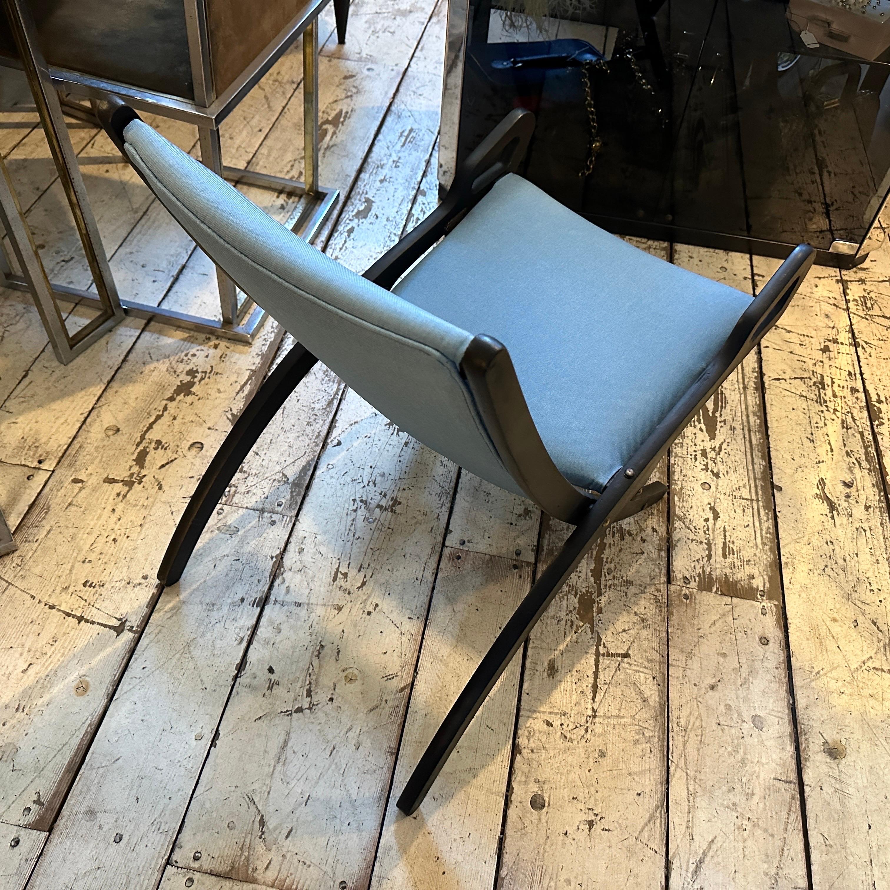 Tessuto 1970s Mid-Century Modern Ninfea Folding Chair Designed by Gio Ponti for Reguitti in vendita