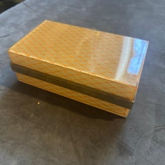 1970s Mid-Century Modern Plexiglass and Brass Italian Luxury Box by Cavinato
