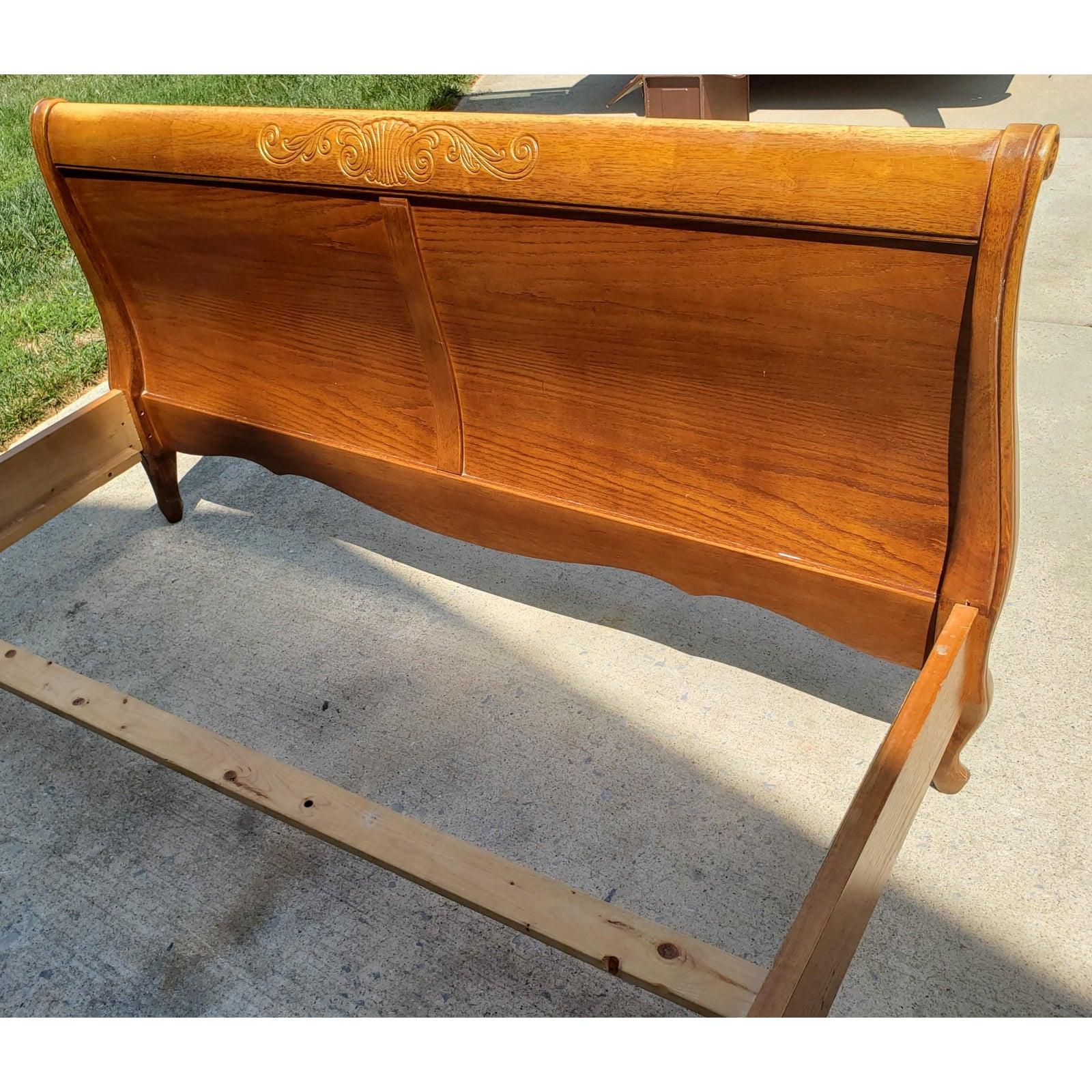 mid century sleigh bed