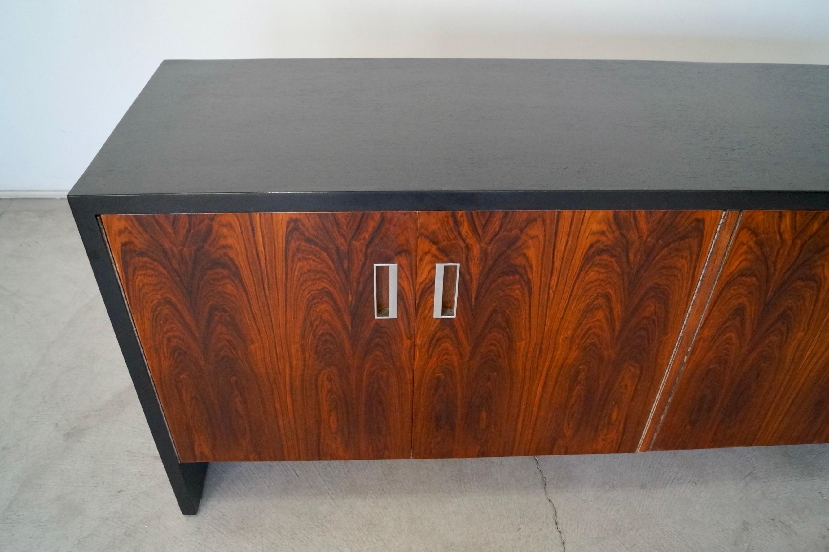 1970's Mid-Century Modern Robert Baron Rosewood Credenza / Sideboard For Sale 8