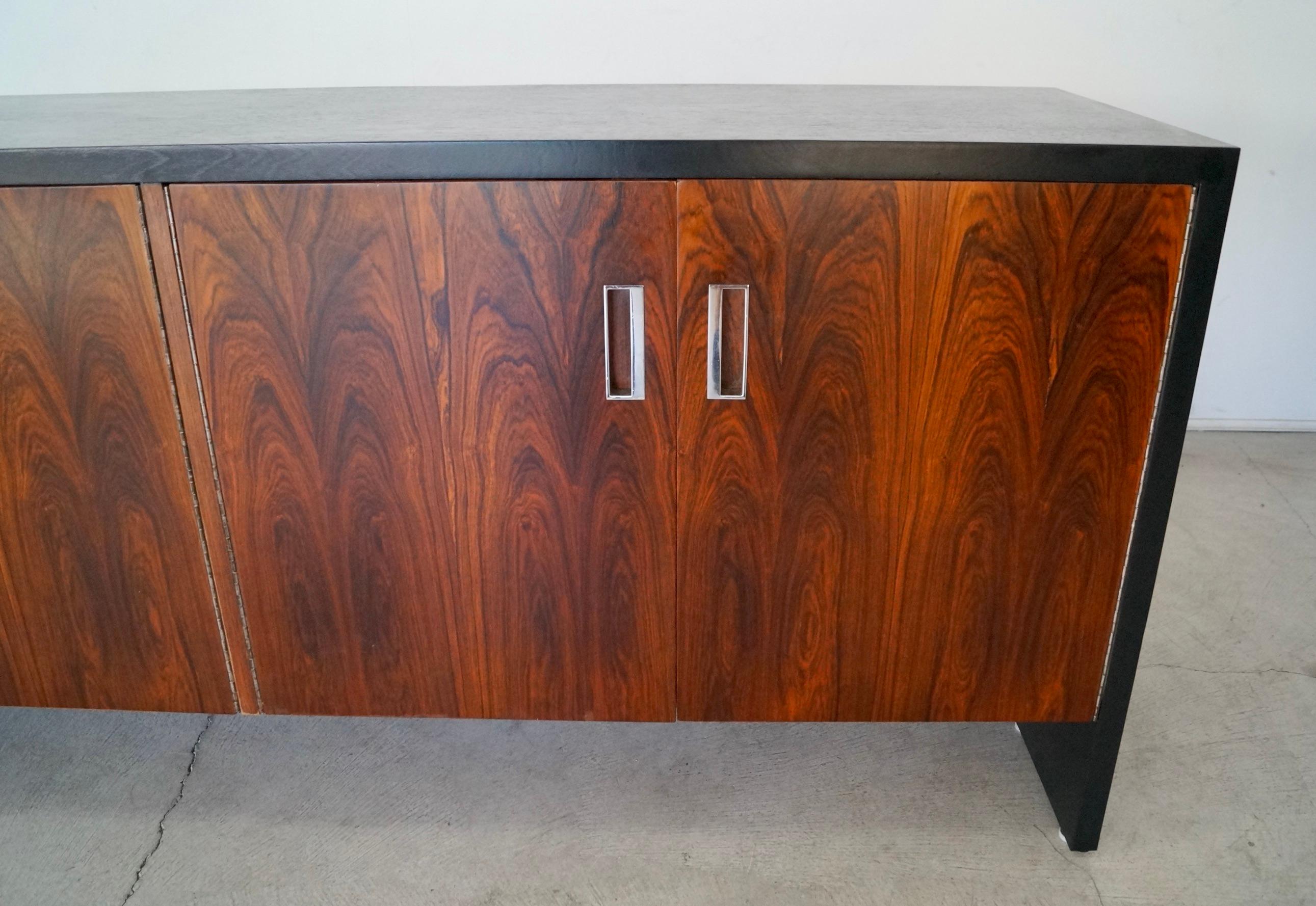 1970's Mid-Century Modern Robert Baron Rosewood Credenza / Sideboard For Sale 11