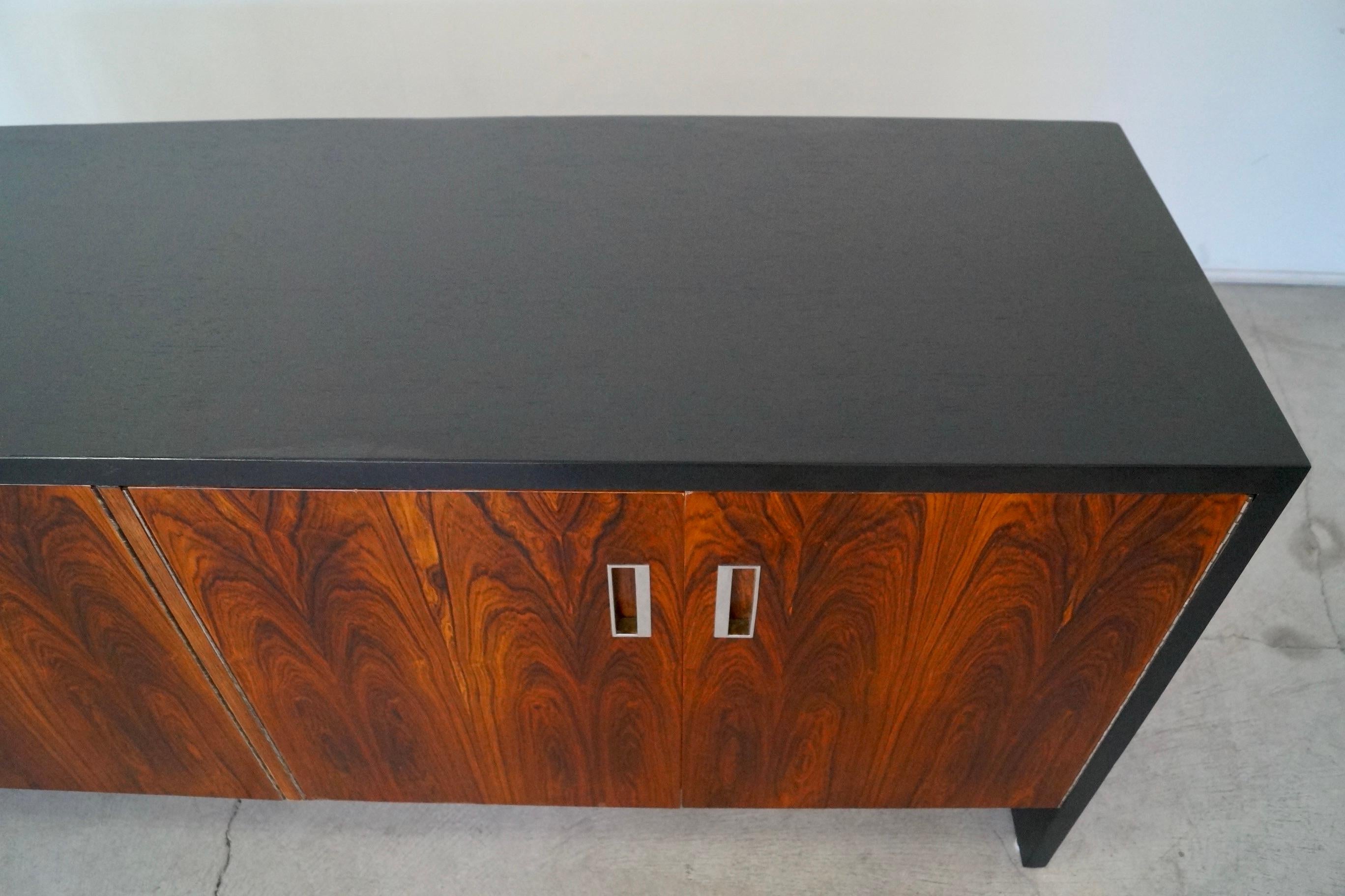 1970's Mid-Century Modern Robert Baron Rosewood Credenza / Sideboard For Sale 13
