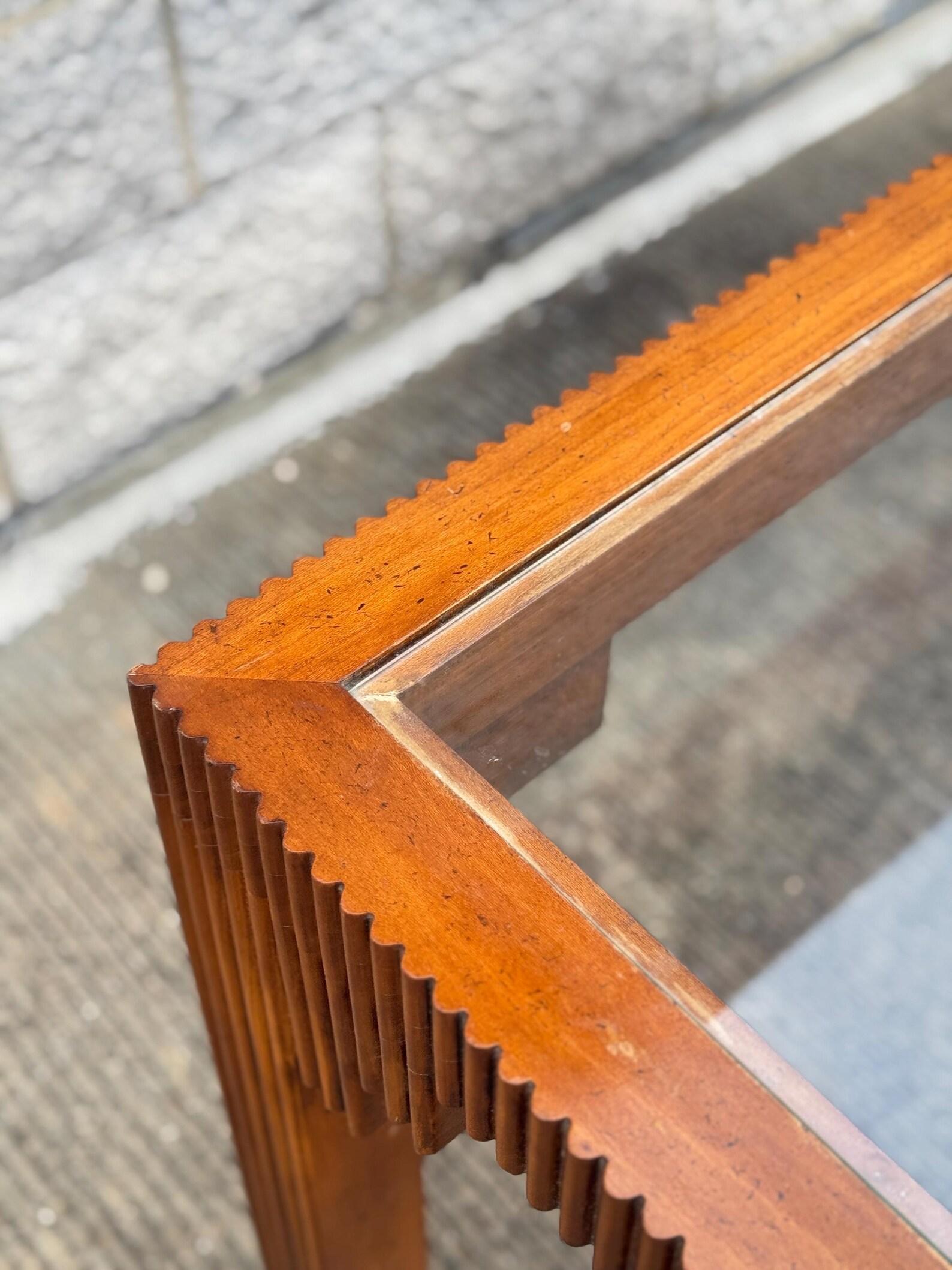 Nordamericano Tavolo consolle scultoreo Parsons del Mid Century Modern del 1970 in vendita