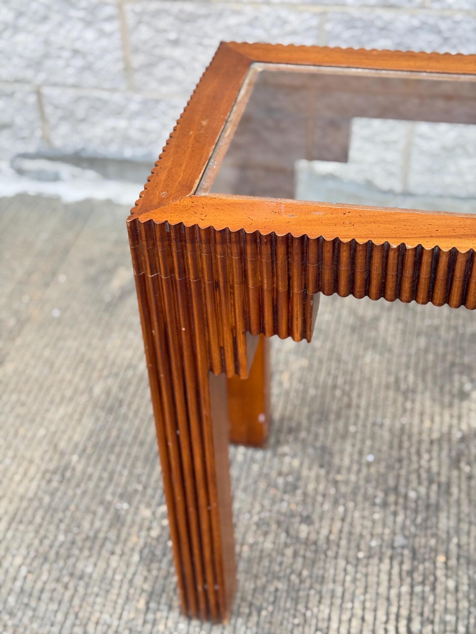Tavolo consolle scultoreo Parsons del Mid Century Modern del 1970 In condizioni buone in vendita a Elkton, MD