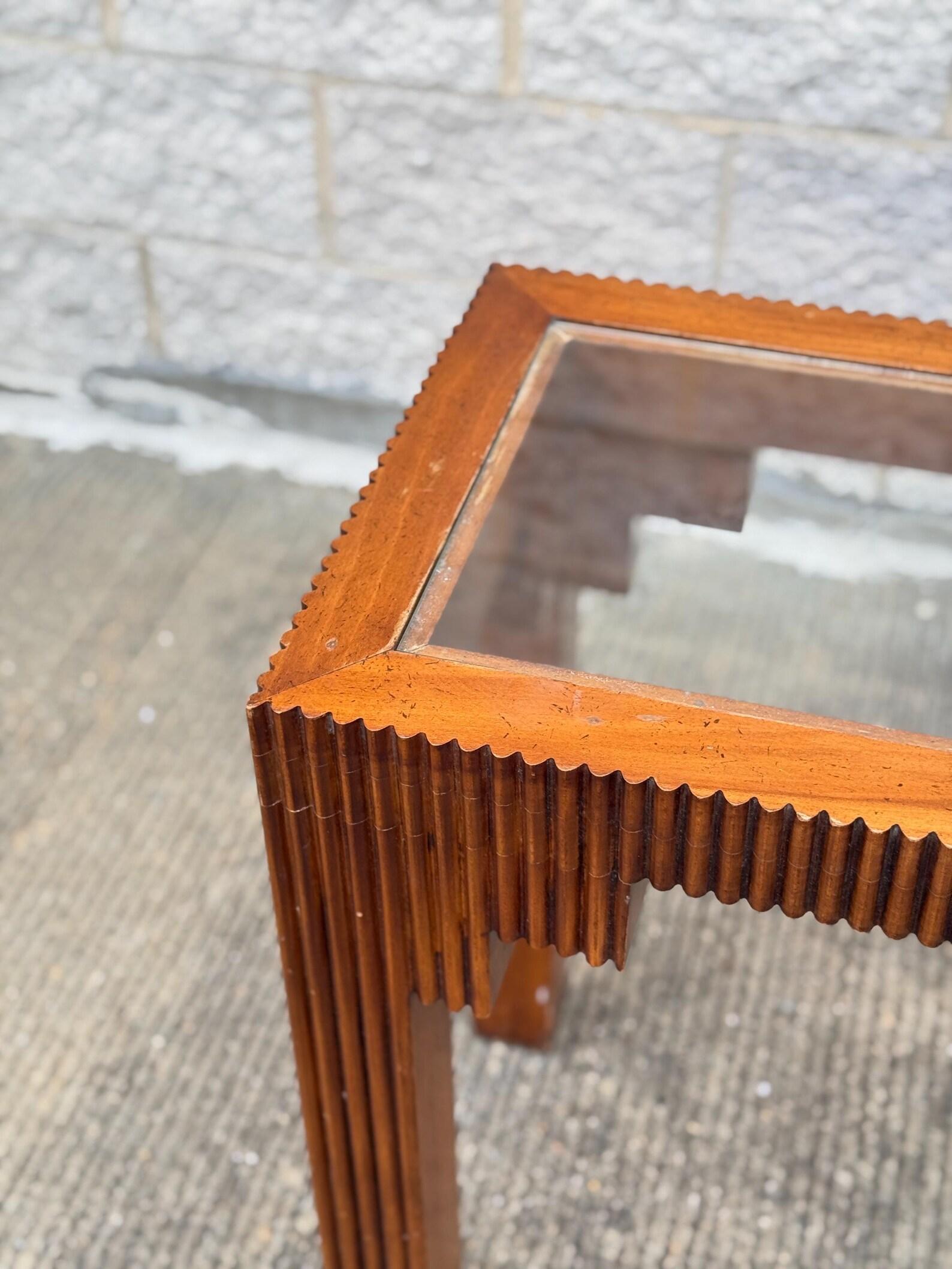 Tavolo consolle scultoreo Parsons del Mid Century Modern del 1970 in vendita 1