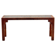 1970er Mid Century Modern Skulpturale Parsons Konsolentisch
