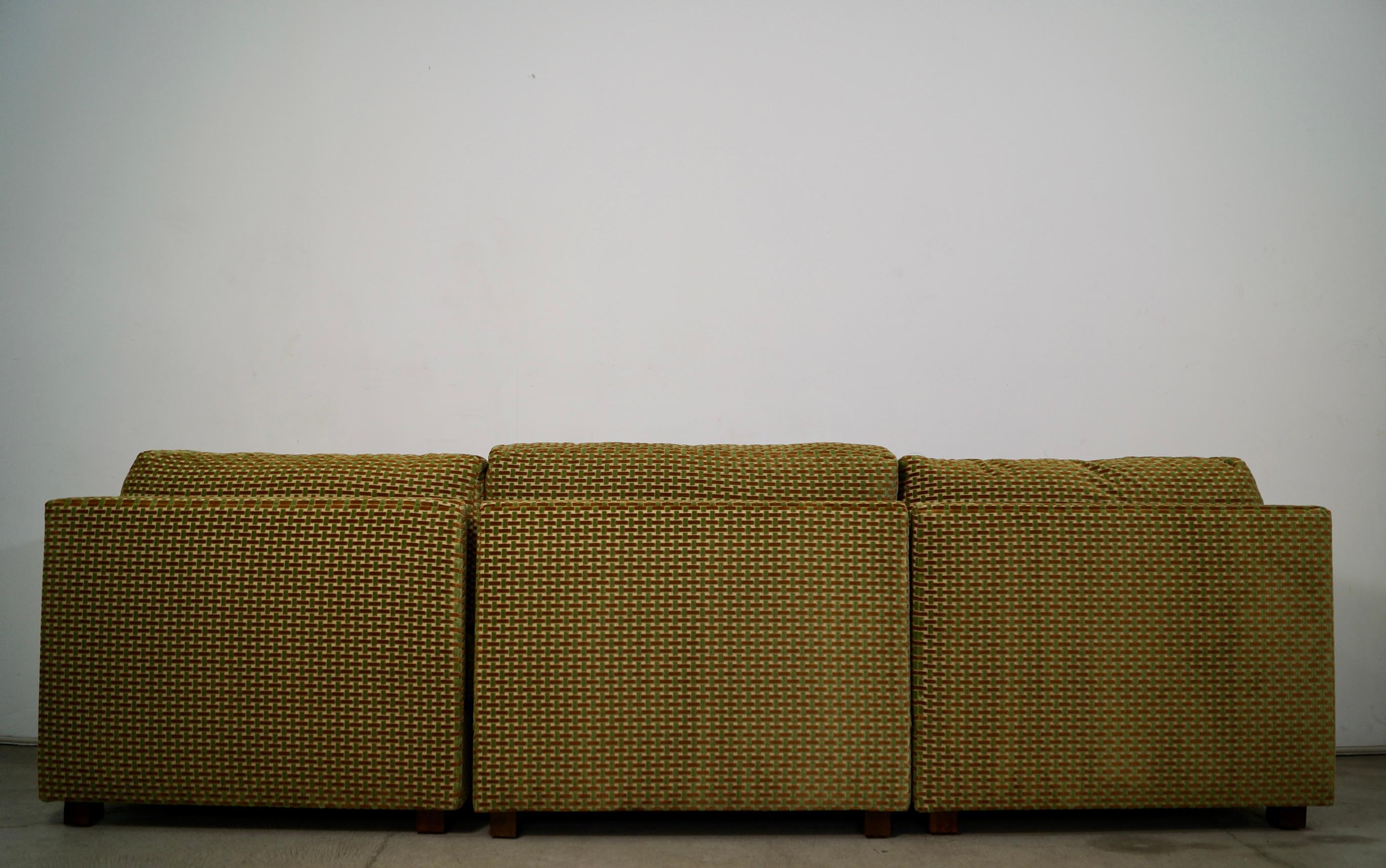 Selig of Monroe 3 Pieces Modular Sectional 1970's Mid Century Modern en vente 3
